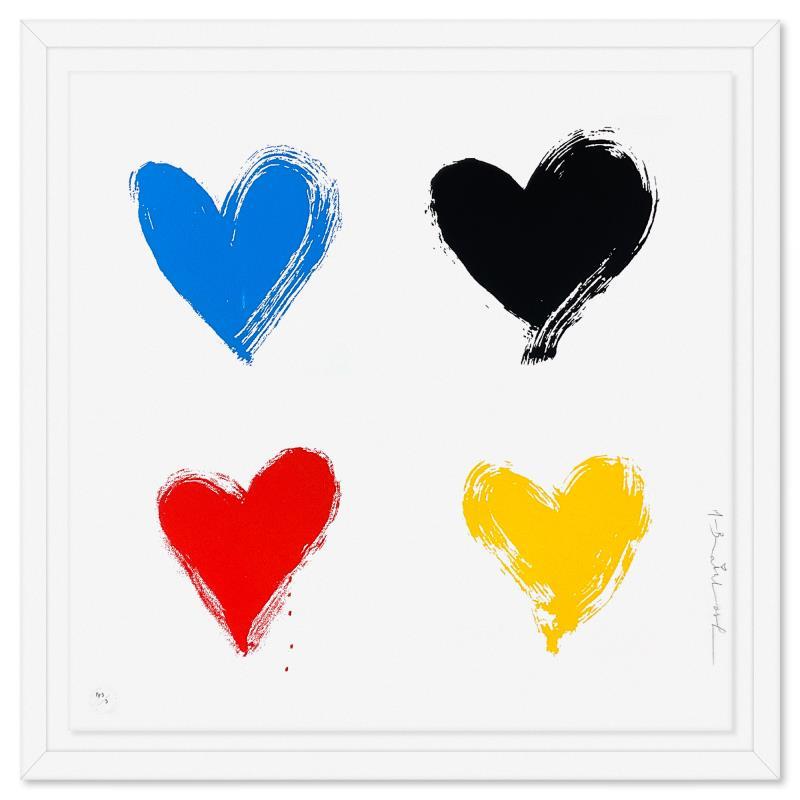 Print de Mr. Brainwash - Mr Brainwash, "Todo lo que necesitas es HE[ART] " Edición limitada enmarcada