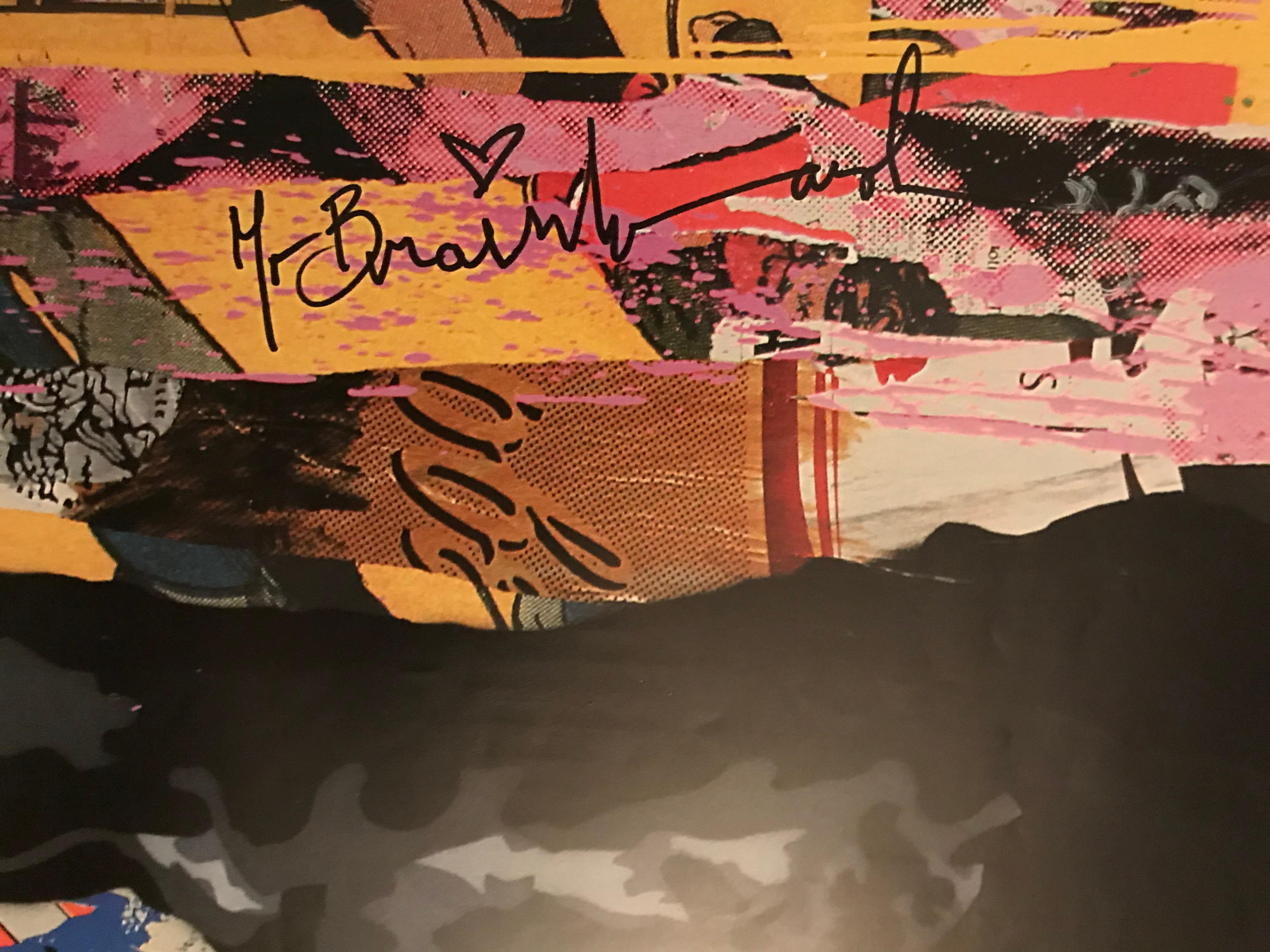 Mr Brainwash Kate Moss Kamera Lithographie Hand signiert NYC ICON'S Street Show im Angebot 1