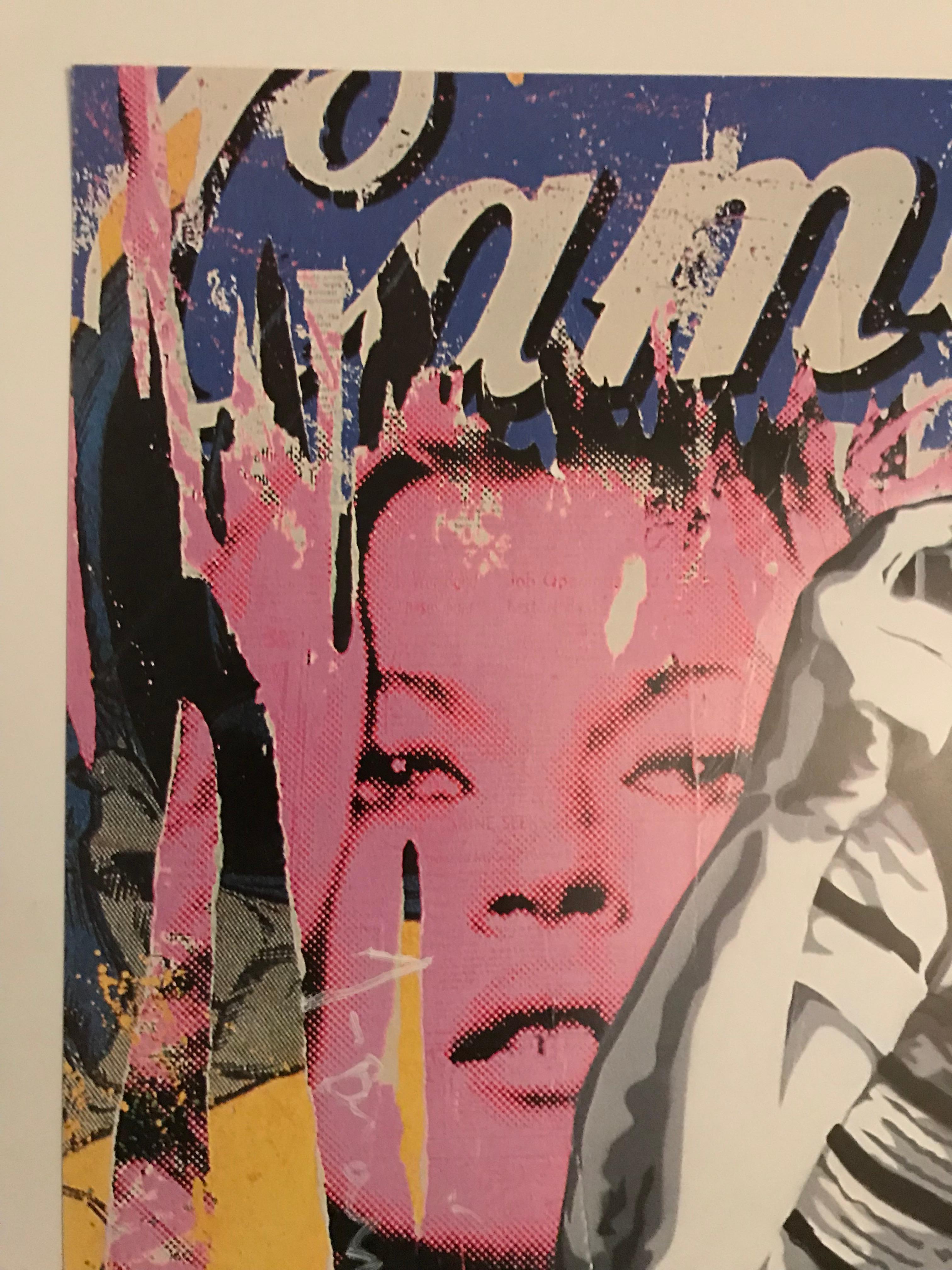 Mr. Brainwash Kate Moss Camera Lithograph Hand Signed NYC ICON'S Street Show For Sale 4