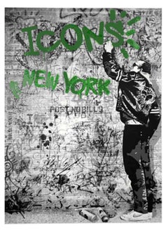  Mr Brainwash New York Icons-Haring-Green