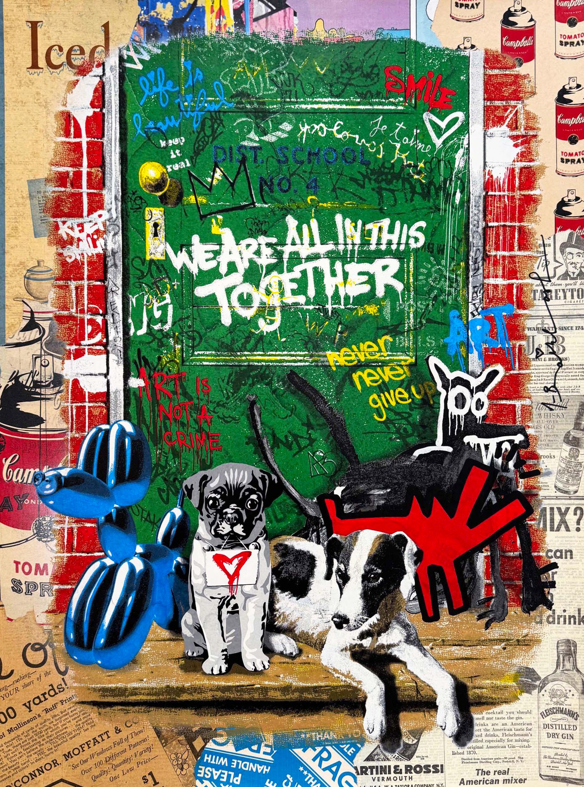 Mr Brainwash Street Art Screenprint, 2020, Signé, Le meilleur ami de l
artiste