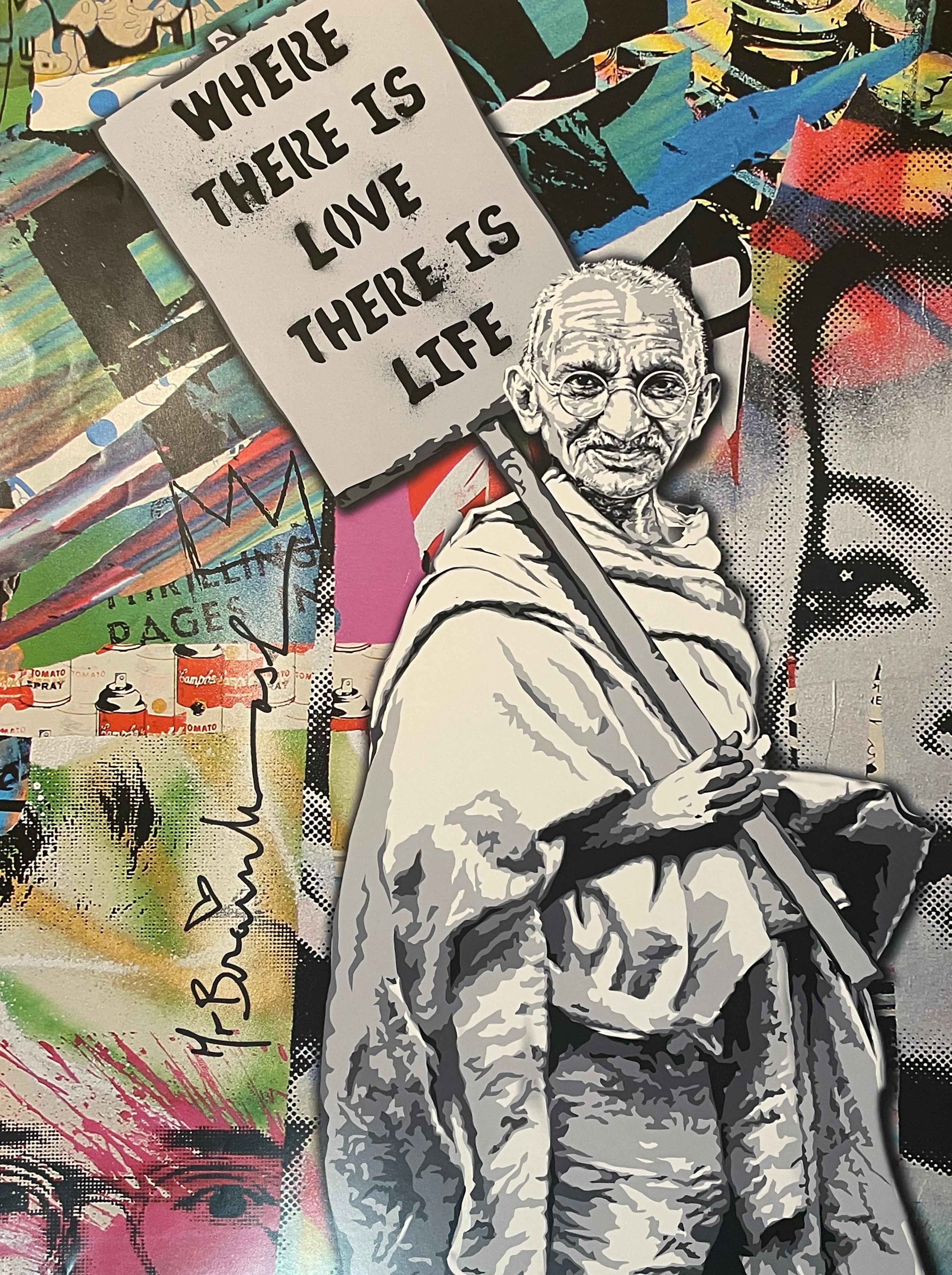 Mr. Brainwash Where There Is Love There Is Life Signé NYC ICONS Show Kate Moss  en vente 11