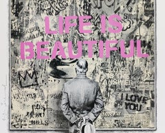 Street Connoisseur, Life Is Beautiful, Pink, Mr. Brainwash, Rare Limited Edition