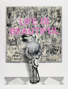 Street Connoisseur, Life Is Beautiful, Pink, Mr. Brainwash, Seltene limitierte Auflage