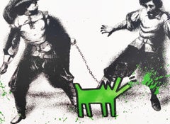 Watch Out! (Green) by Mr. Brainwash - Street Art Print, Unique & Hand Finished
