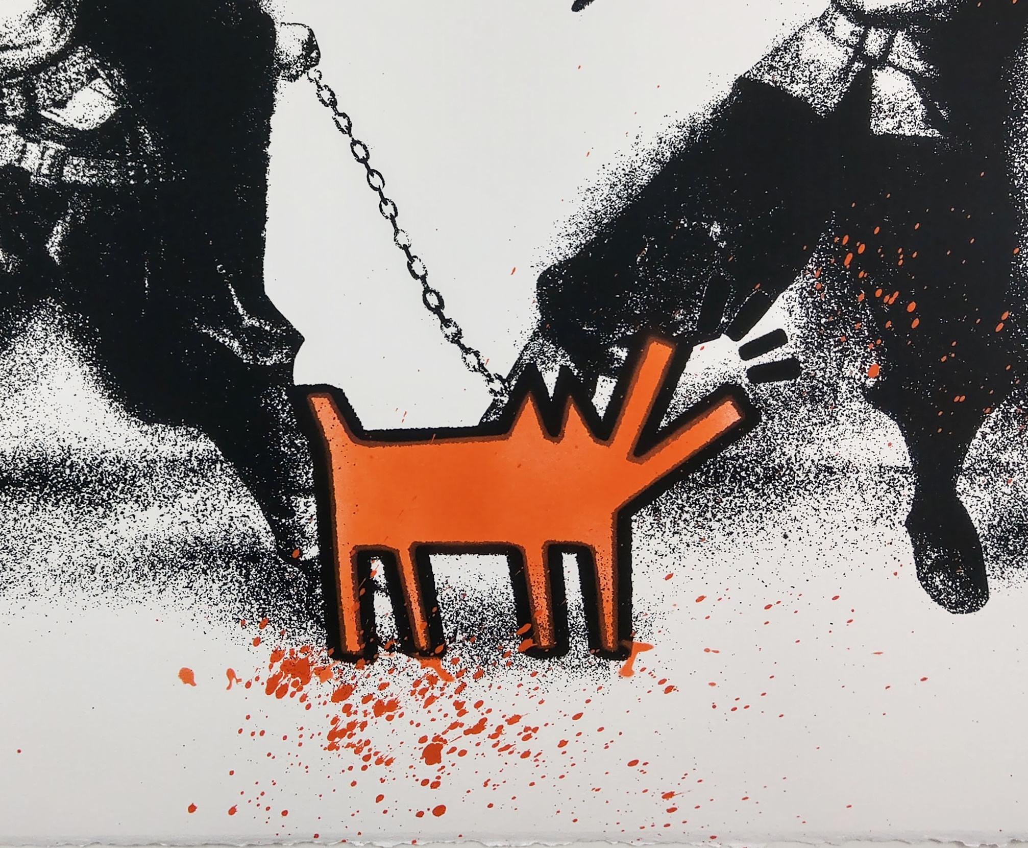 Watch Out! Orange by Mr. Brainwash - Street Art Print, Unique & Hand Finished 2