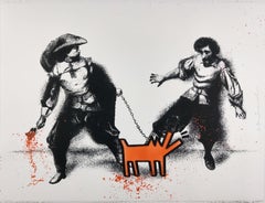 Watch Out! Orange by Mr. Brainwash - Street Art Print, Unique & Hand Finished