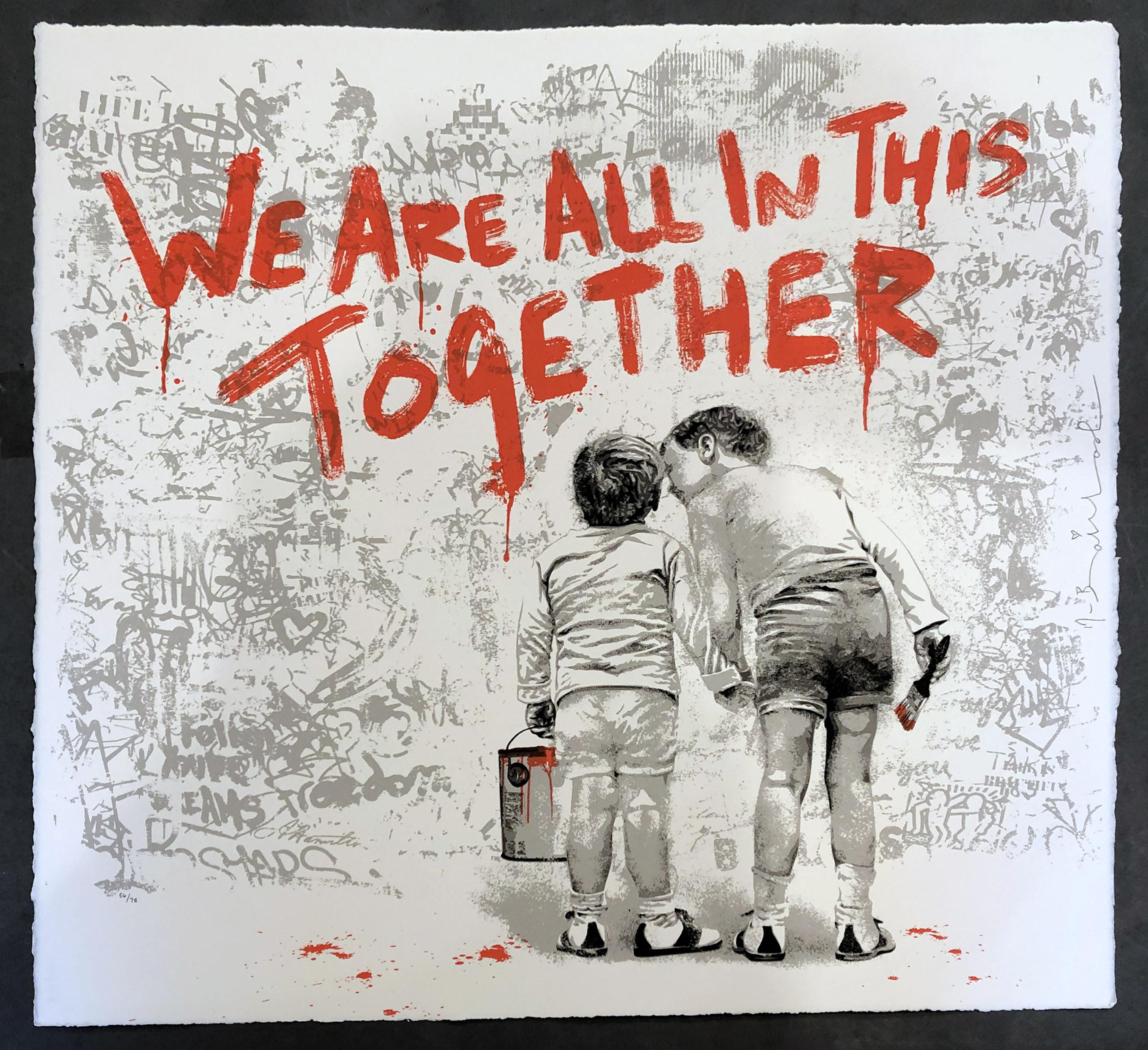 We Are All In This Together (Red) - Street Art Print by Mr. Brainwash