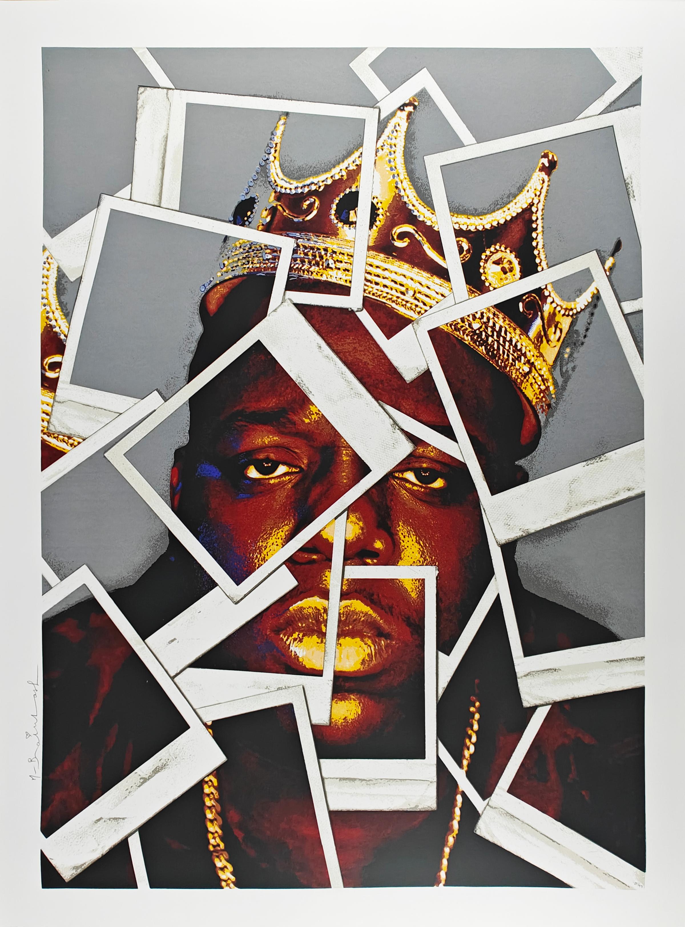 Queen Product, Mr. Brainwash, Rosso, 2014, Street Art contemporanea, Edizione limitata. Splendida e rara stampa con bordi decorati, strappati a mano. Da un'edizione di 150 esemplari. 

Mr. Brainwash è un'icona e un ottimo investimento. La stampa è
