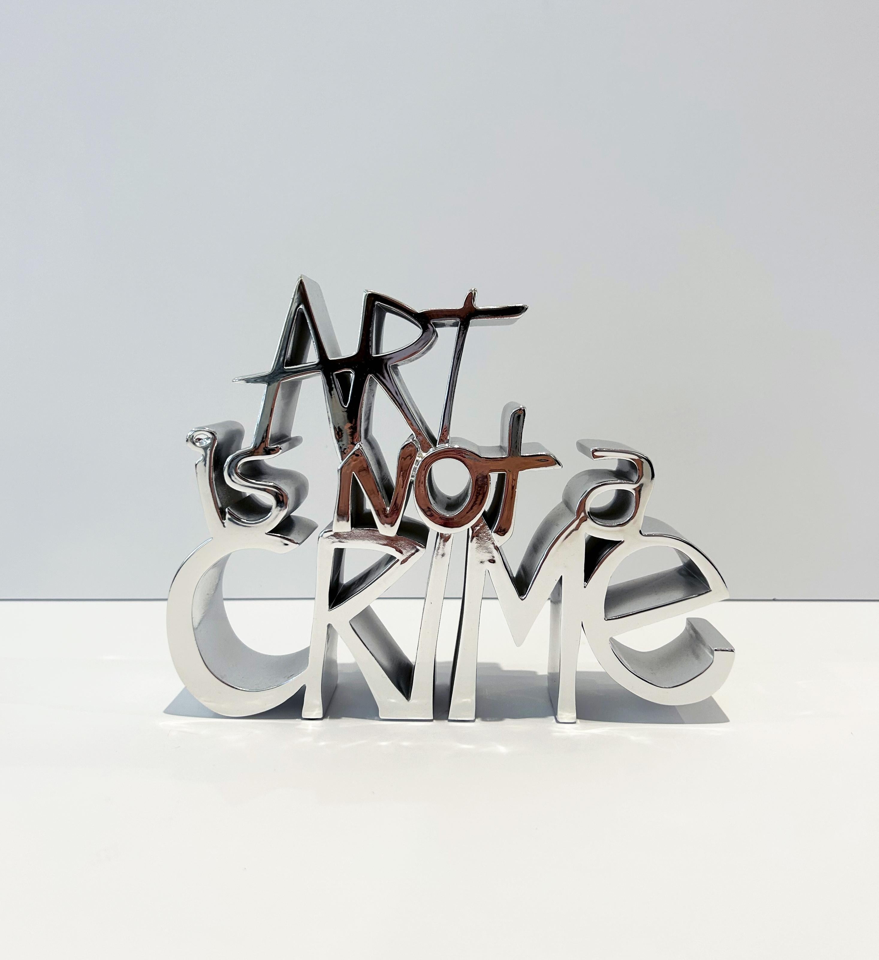L'arte non è un crimine (A. Silver) - Sculpture Street Art di Mr. Brainwash