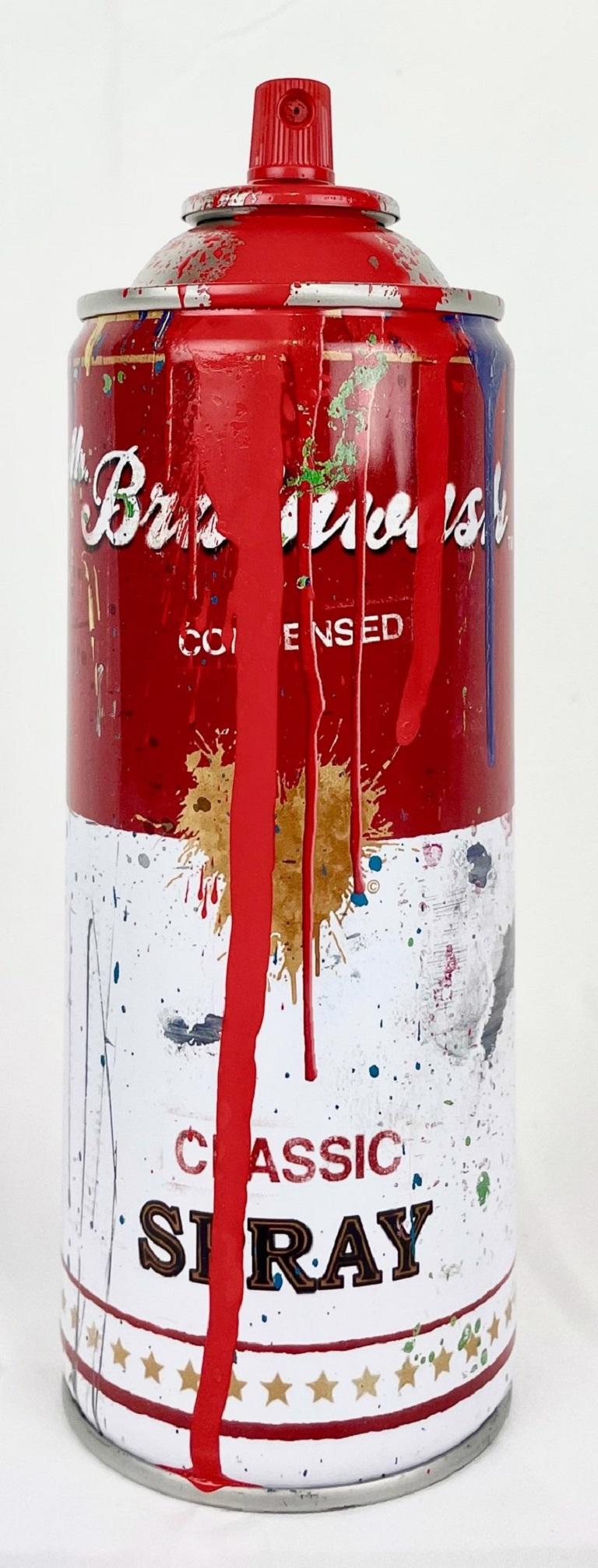 Campbells Soup Hand-Finished Spray Can - Sculpture by Mr. Brainwash