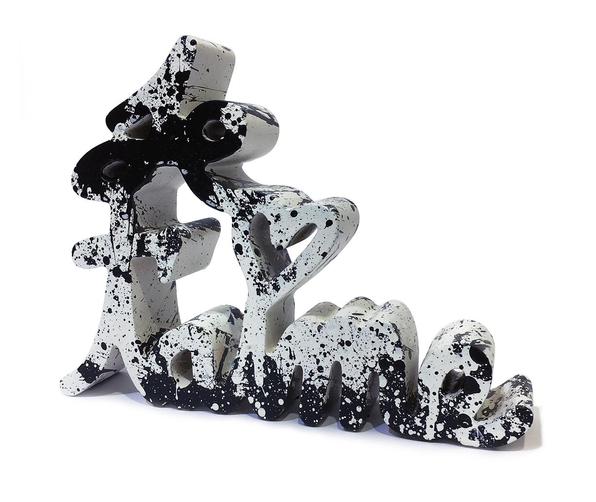 JE T'AIME - BLACK SPLASH (SCULPTURE)