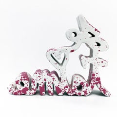 JE T'AIME - PINK SPLASH (SCULPTURE)