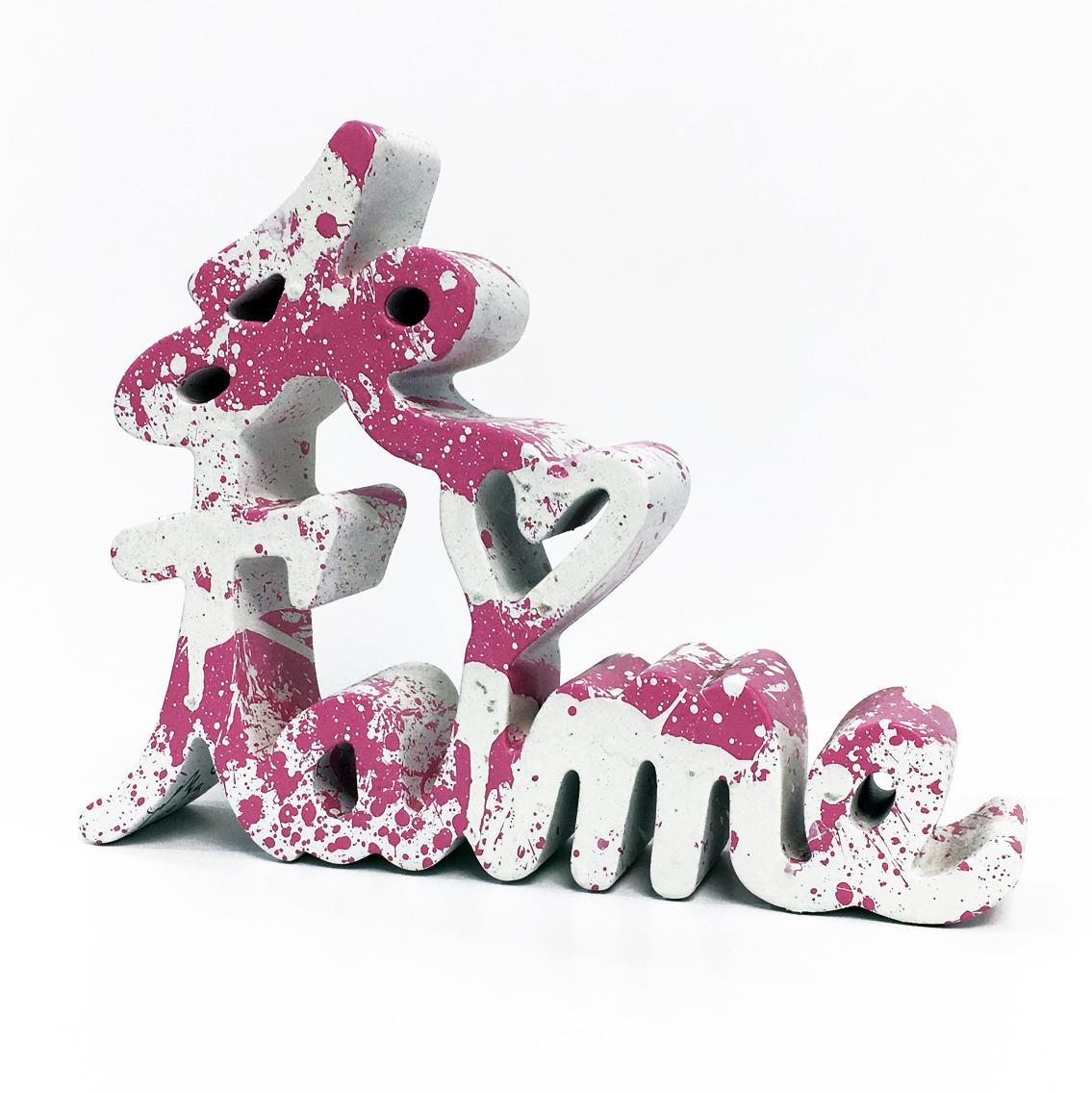 JE T'AIME - PINK SPLASH (SCULPTURE)