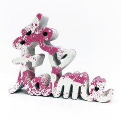 JE T'AIME - PINK SPLASH (SCULPTURE)