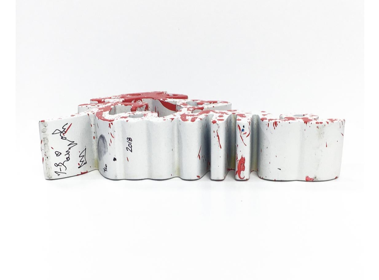 JE T'AIME - RED SPLASH (SCULTURA) - Sculpture Street Art di Mr. Brainwash
