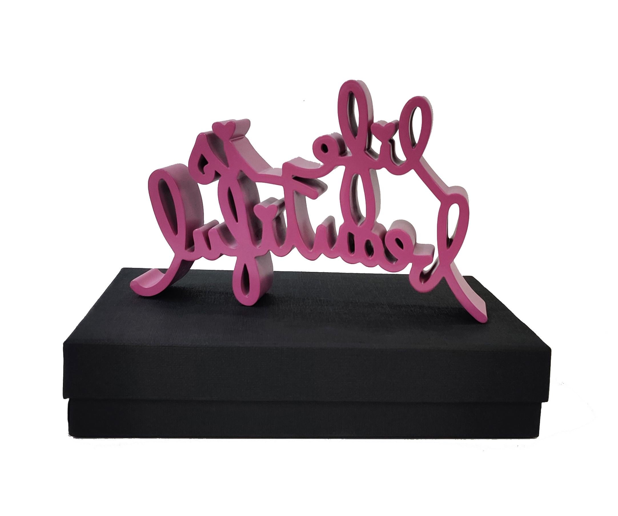 LA VITA È BELLA (SCULTURA ROSA) - Sculpture di Mr. Brainwash