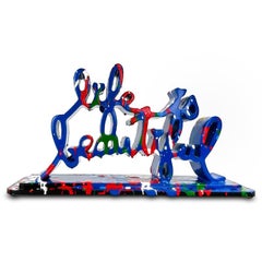 Mr. Brainwash, "La vie est belle (bleu)" Sculpture en résine en édition limitée
