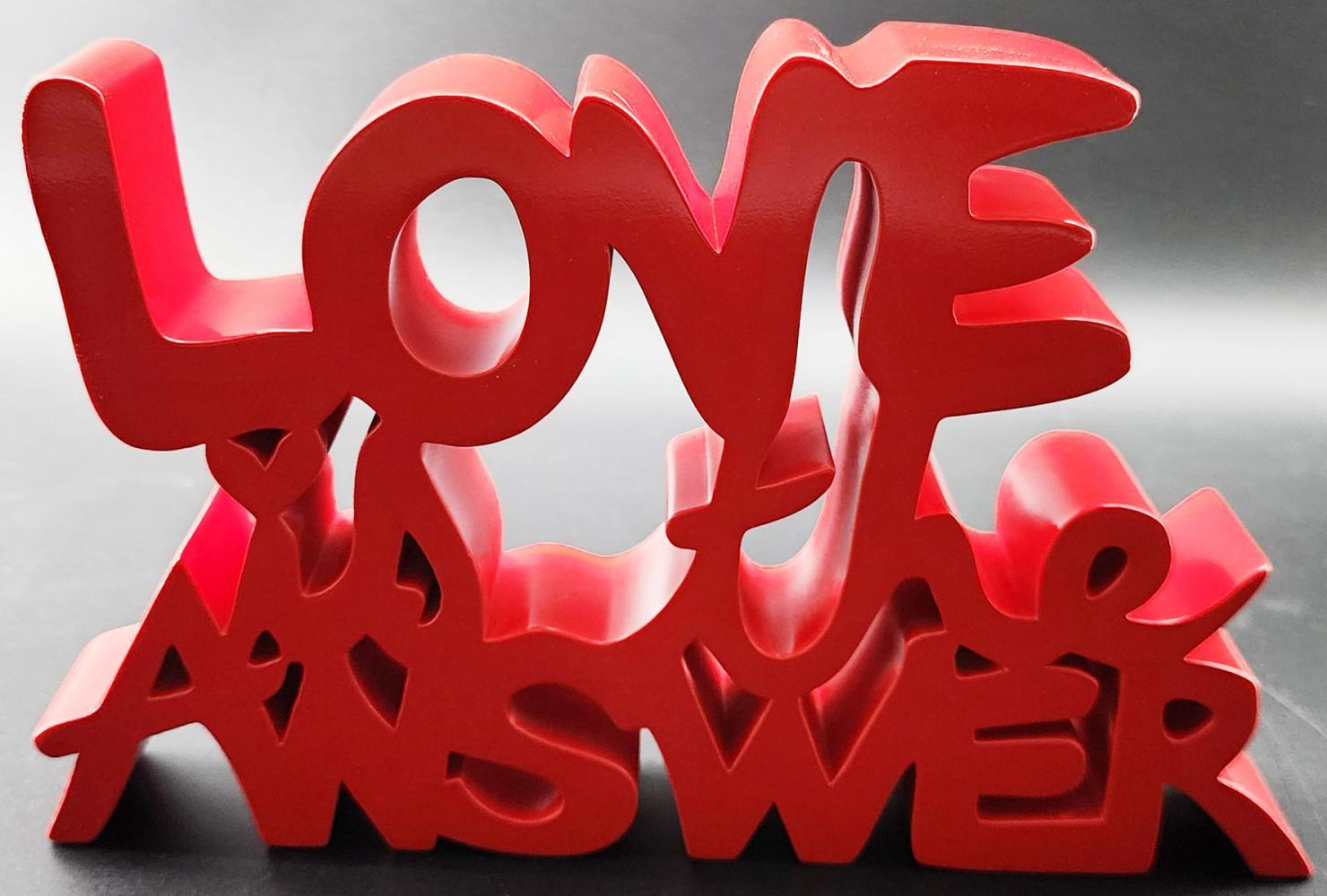 MR. BRAINWASH « LOVE IS THE ANSWER - RED » 2023, SCULPTURE SIGNÉE ET NUMÉRÉE 2