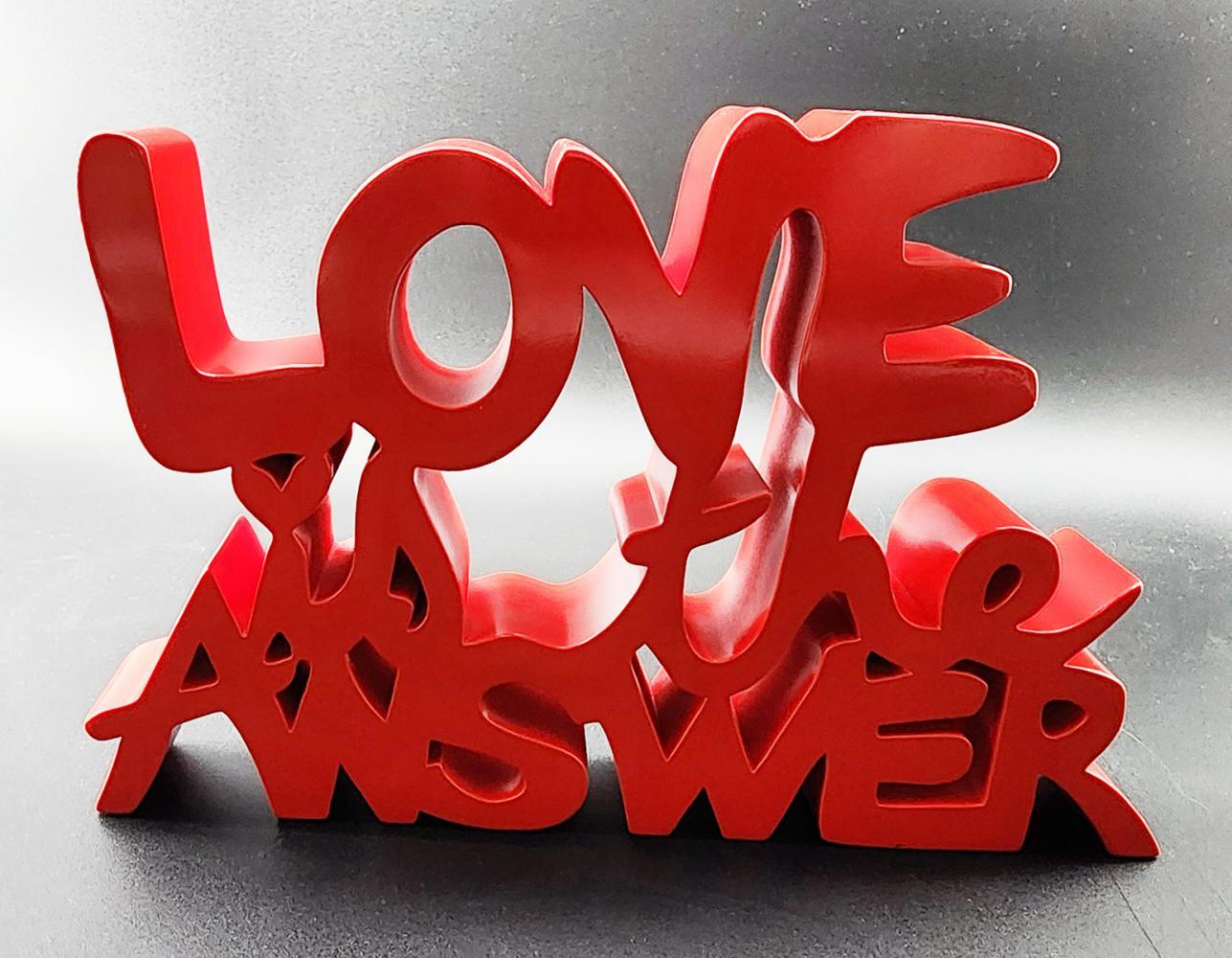 MR. BRAINWASH « LOVE IS THE ANSWER - RED » 2023, SCULPTURE SIGNÉE ET NUMÉRÉE 3