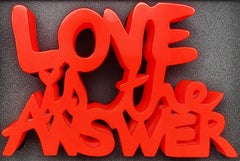 MR. BRAINWASH 'LOVE IS THE ANSWER - RED' 2023, SIGNED & NUMBERED SCULPTURE