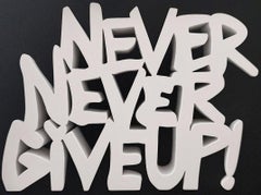 Used MR. BRAINWASH 'NEVER NEVER GIVEUP - WHITE' 2023
