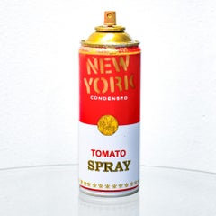 Mr. Brainwash – New Yorker Sprühdosen-Skulptur, limitierte Auflage, goldfarben, von Hand veredelt