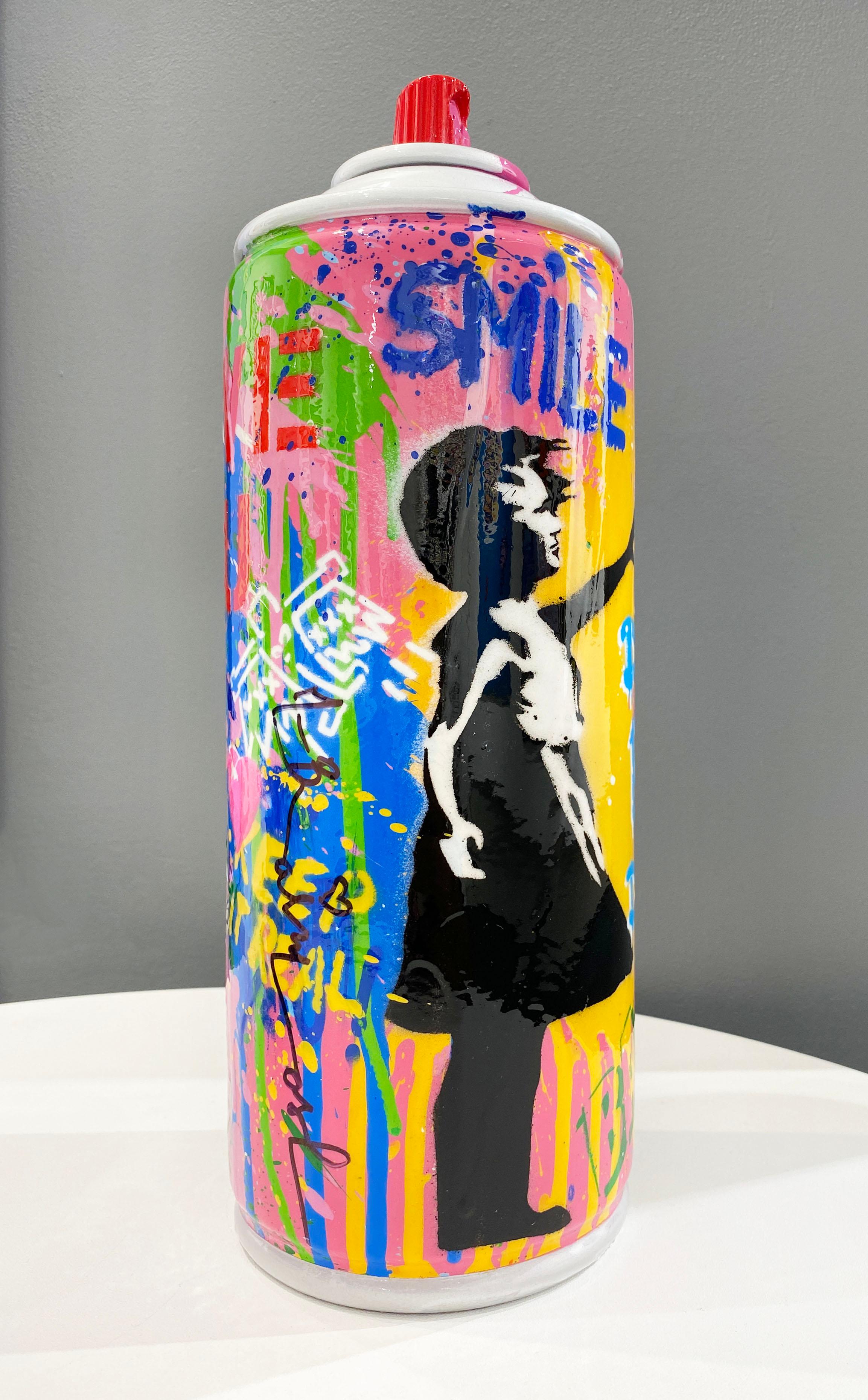 Bote de spray (Chica de los globos) - Sculpture Arte callejero de Mr. Brainwash