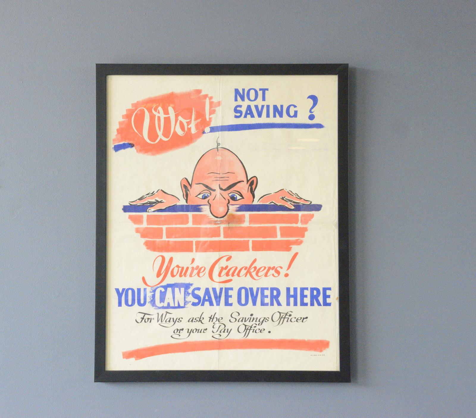 Mr Chad WW2 National Savings Poster Circa 1940s

- Original WW2 national savings poster
- Features one of the first illustrations of Mr Chad
- Framed in a Black wooden frame with glass front
- English ~ 1940s
- 53cm wide x 60cm tall

Mr Chad

This