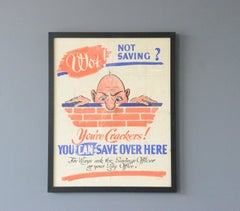 Mr Chad WW2 National Savings Poster Circa 1940s