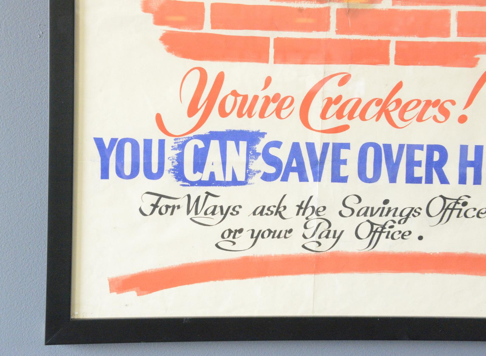 Mr Chad WW2 National Savings Poster Circa 1940s In Good Condition For Sale In Gloucester, GB