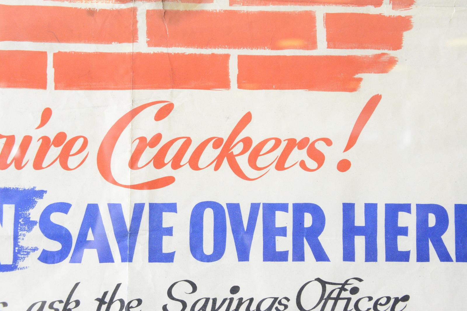 Mr Chad WW2 National Savings Poster Circa 1940s For Sale 1