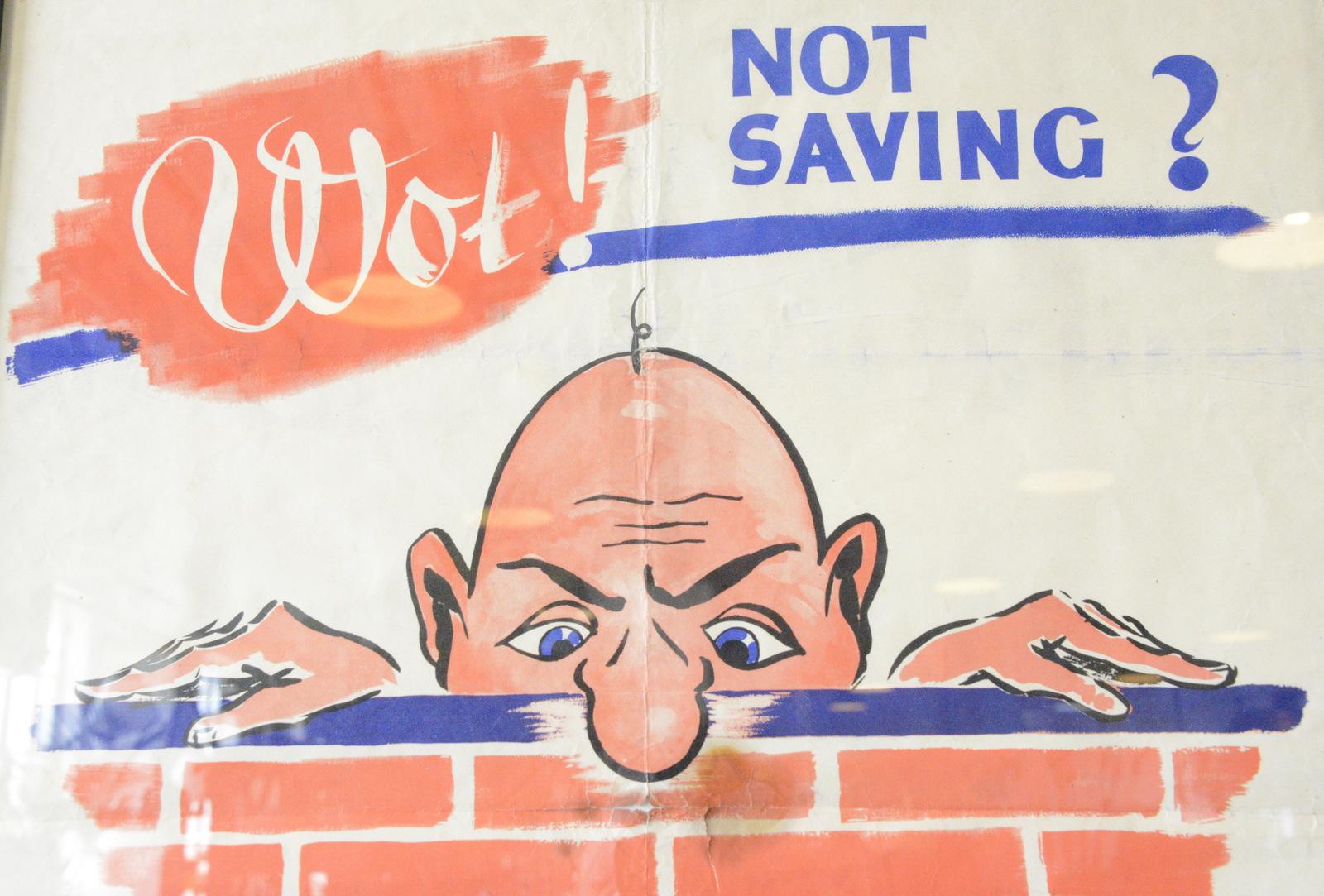 Mr Chad WW2 National Savings Poster Circa 1940s For Sale 2