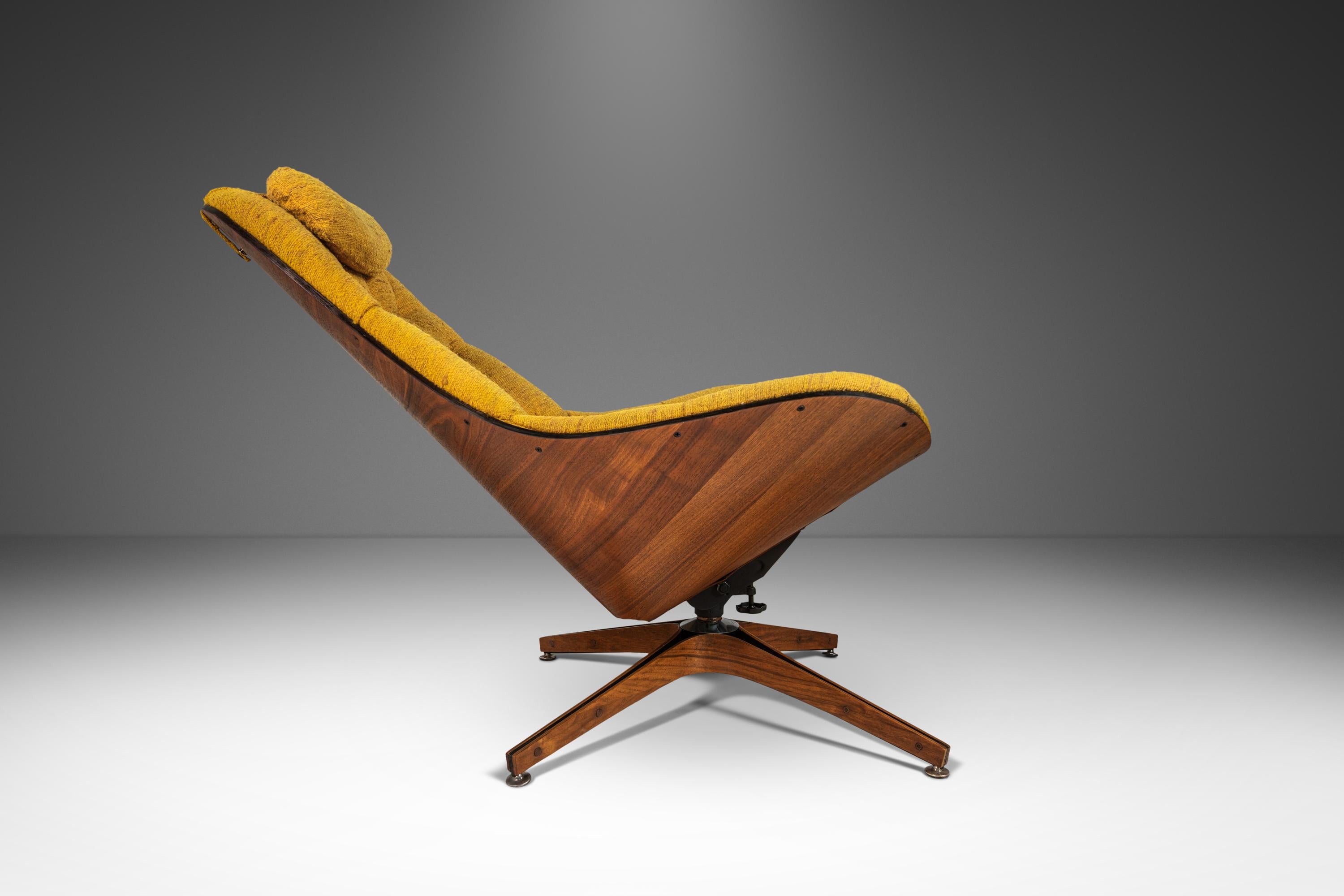 Mr. Chair Lounge Chair & Ottoman by George Mulhauser for Plycraft, Usa, C. 1960s For Sale 3