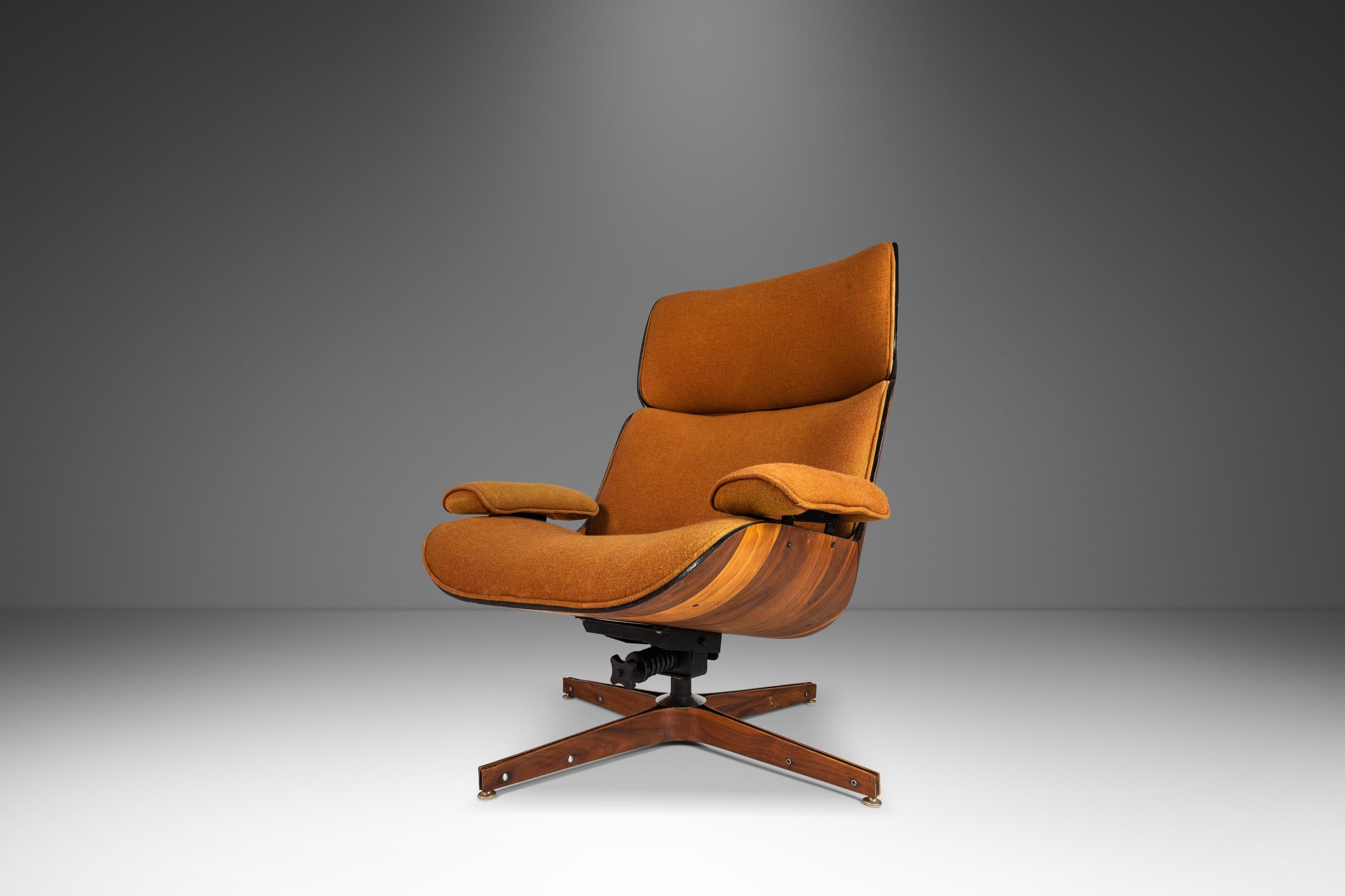 Mid-Century Modern Mr. Chair Lounge Chair & Ottoman by George Mulhauser for Plycraft, USA, c. 1960s