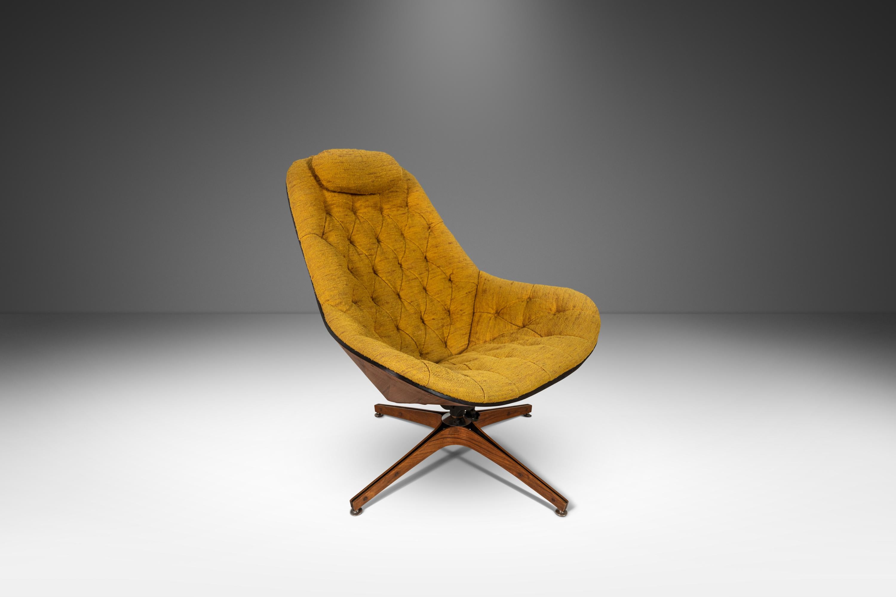 Mid-Century Modern Mr. Chair Lounge Chair & Ottoman by George Mulhauser for Plycraft, Usa, C. 1960s For Sale
