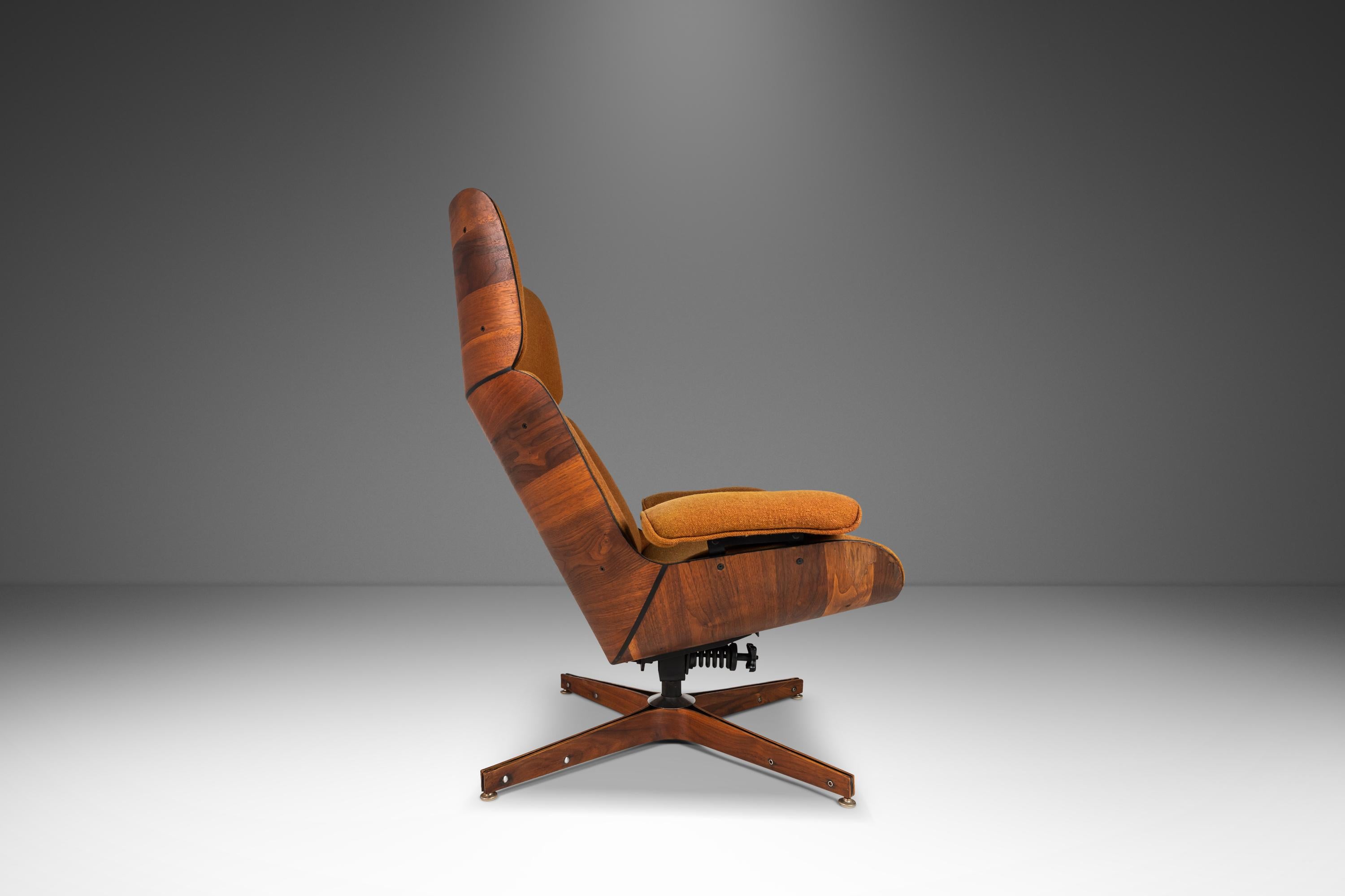 Abalone Mr. Chair Lounge Chair & Ottoman by George Mulhauser for Plycraft, USA, c. 1960s