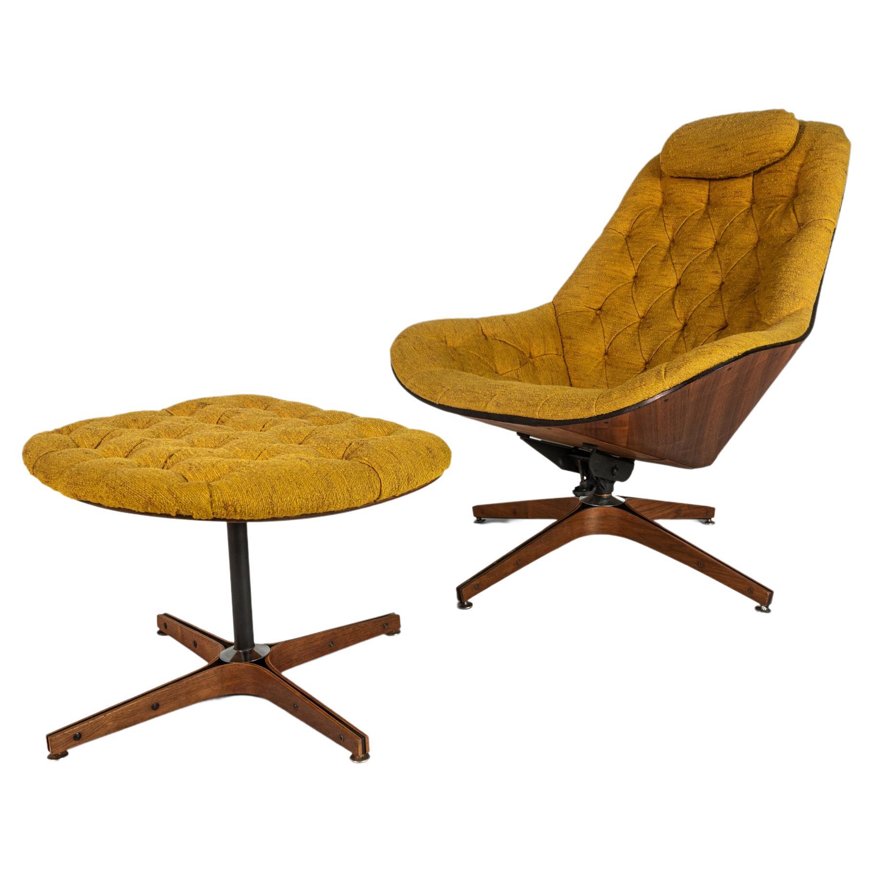 Mr. Chair Lounge Chair & Ottoman by George Mulhauser for Plycraft, Usa, C. 1960s For Sale