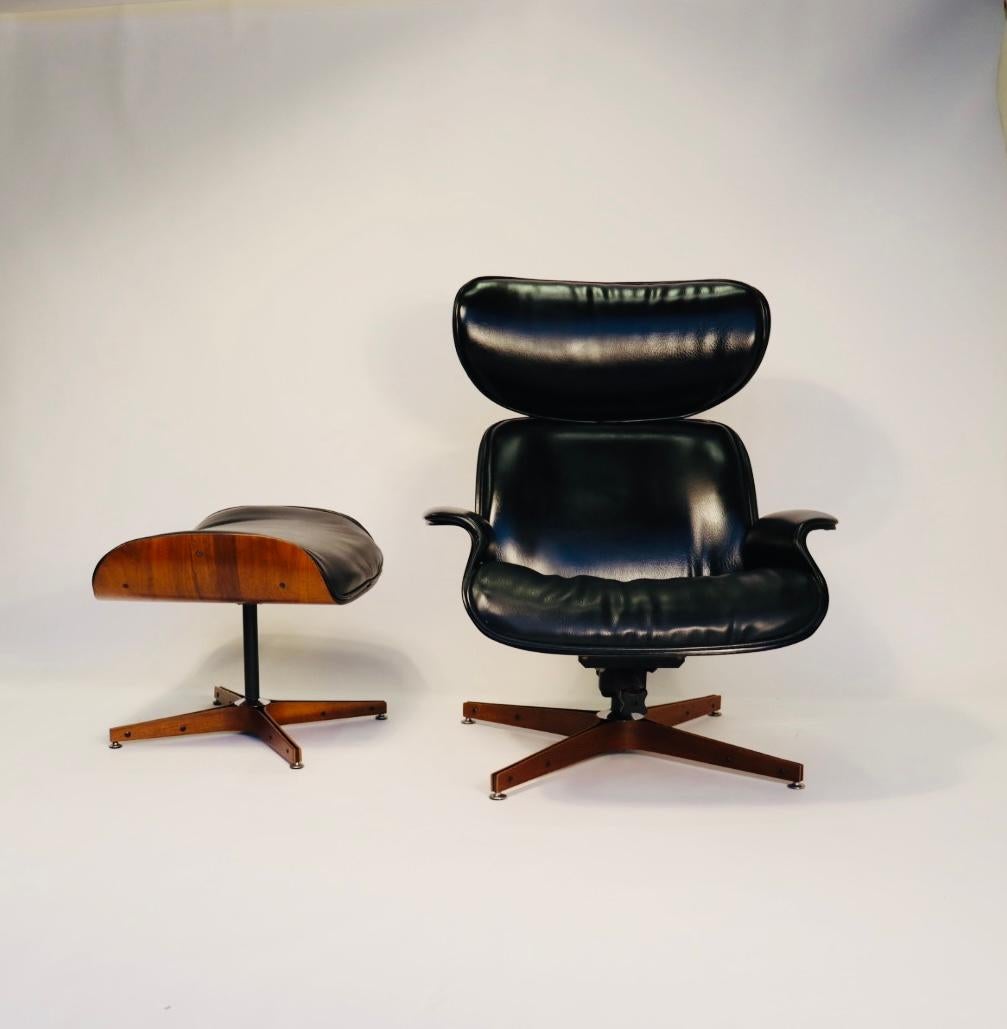 Mid-20th Century Mr. Chair & Ottoman by George Mulhauser for Plycraft