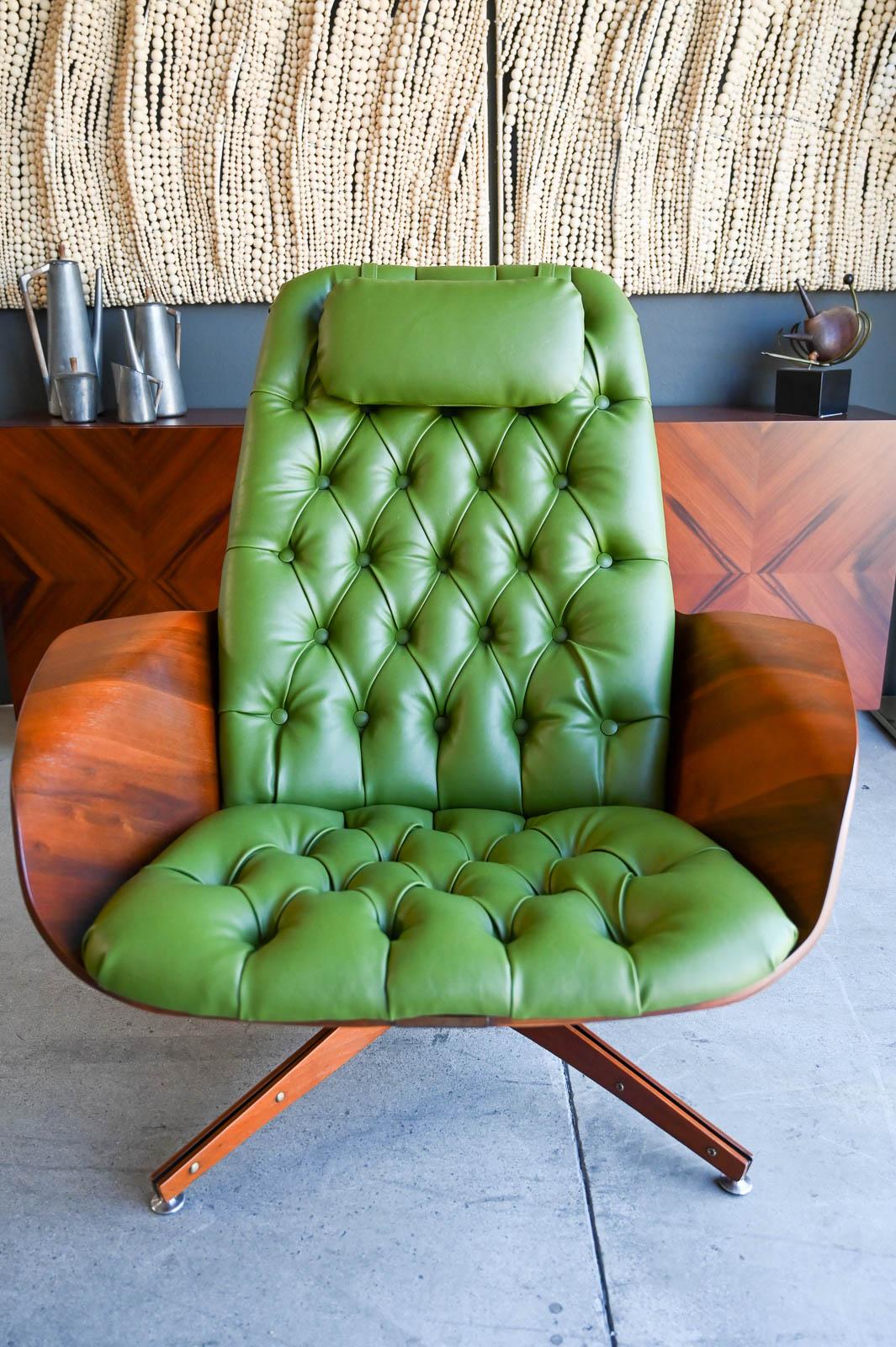 Mid-Century Modern Mr. Chair with Ottoman by George Mulhauser for Plycraft, ca. 1960