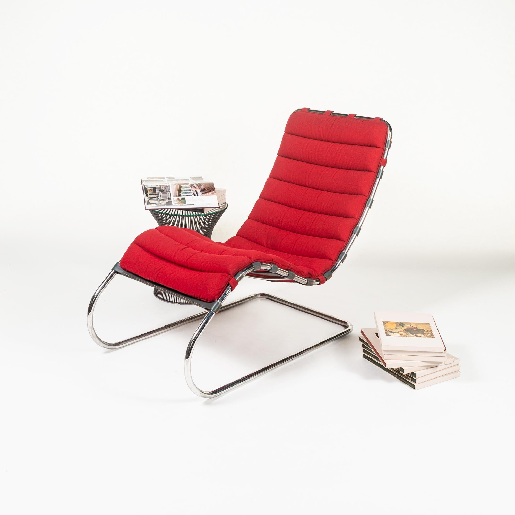 Steel MR Chaise Lounge Chair by Mies van der Rohe for Knoll