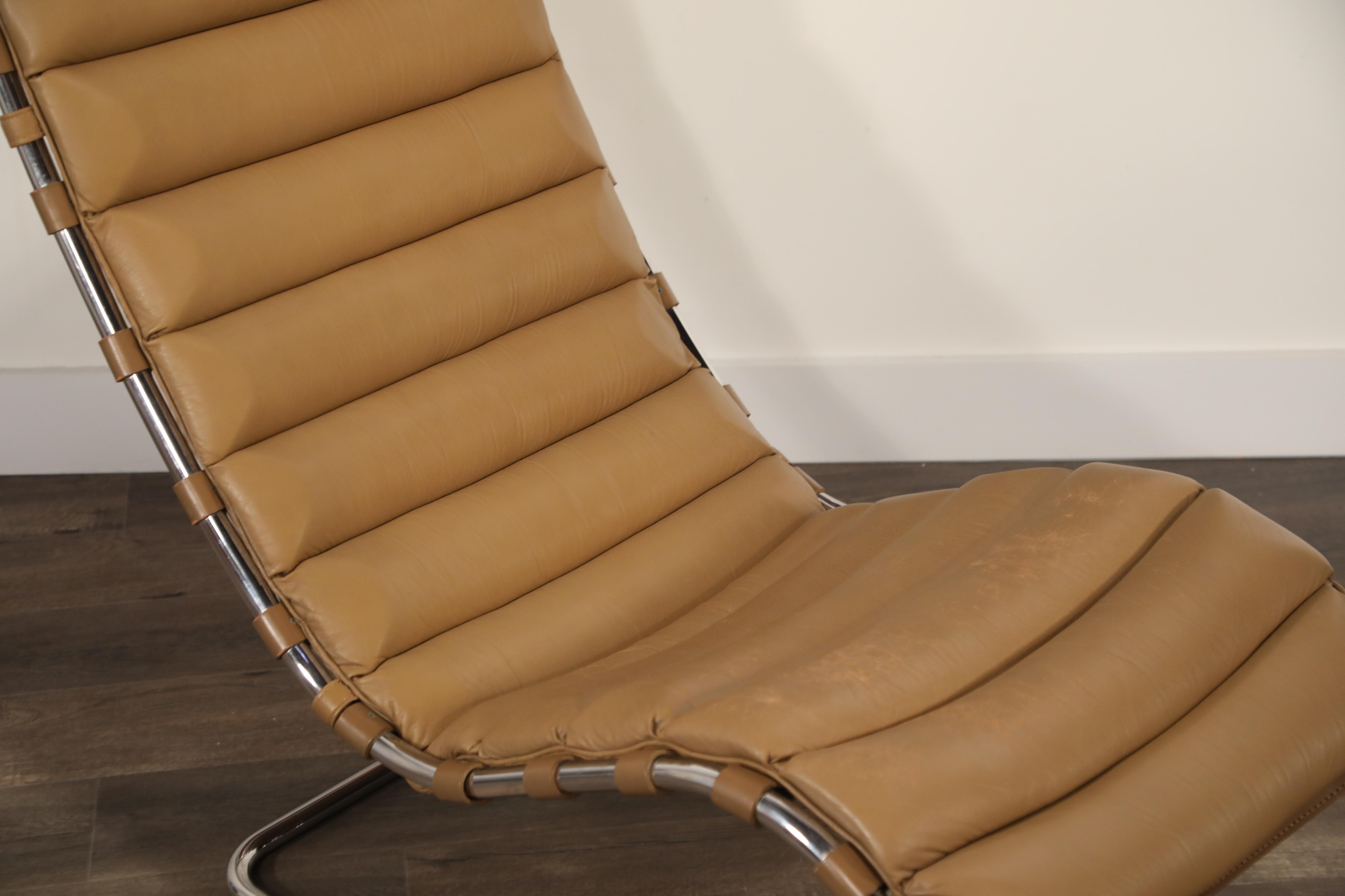 MR Chaise Lounge Chair von Mies van der Rohe für Knoll International:: signiert 1978 7