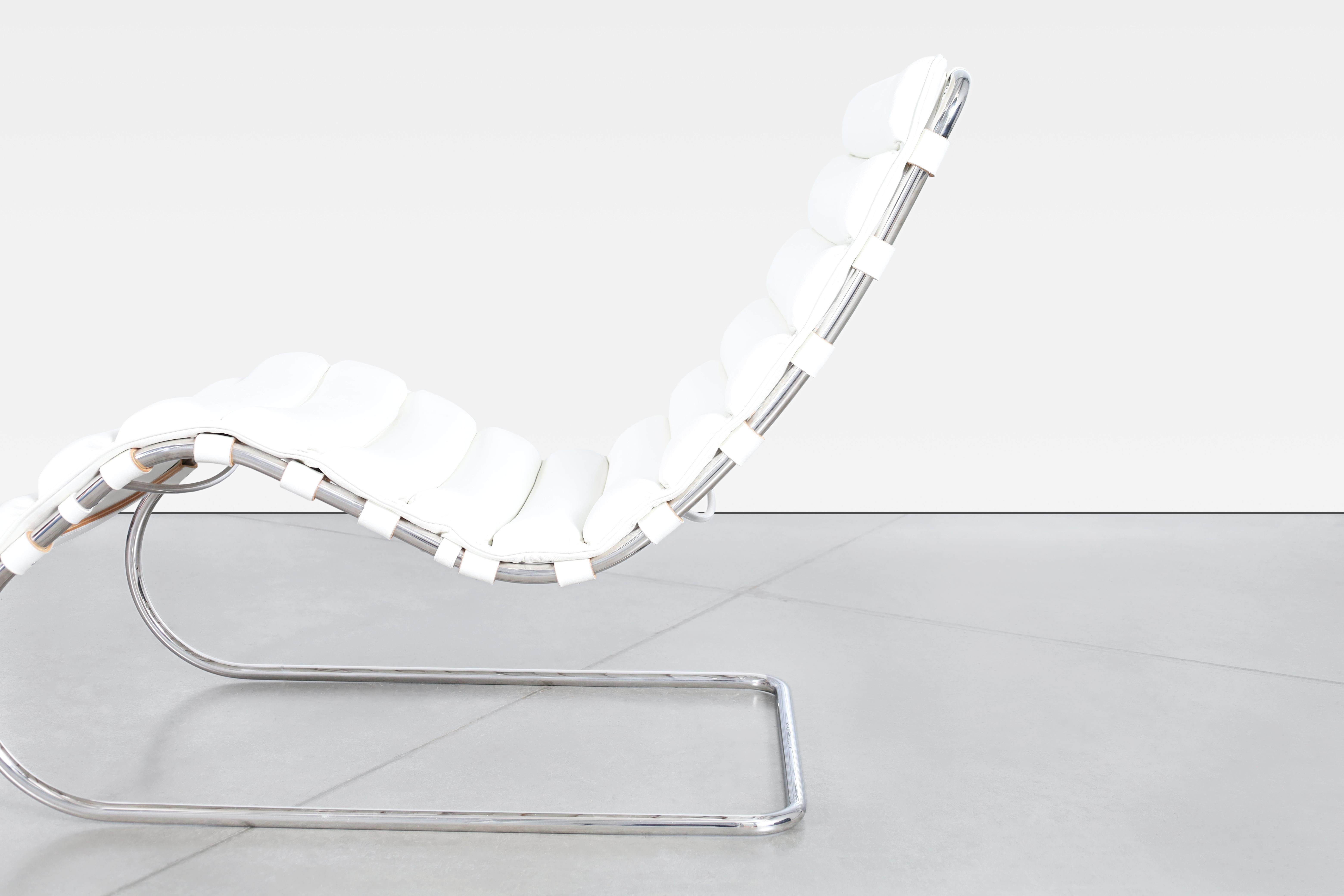 Steel MR Chaise Lounge Chairs by Mies Van der Rohe for Knoll For Sale