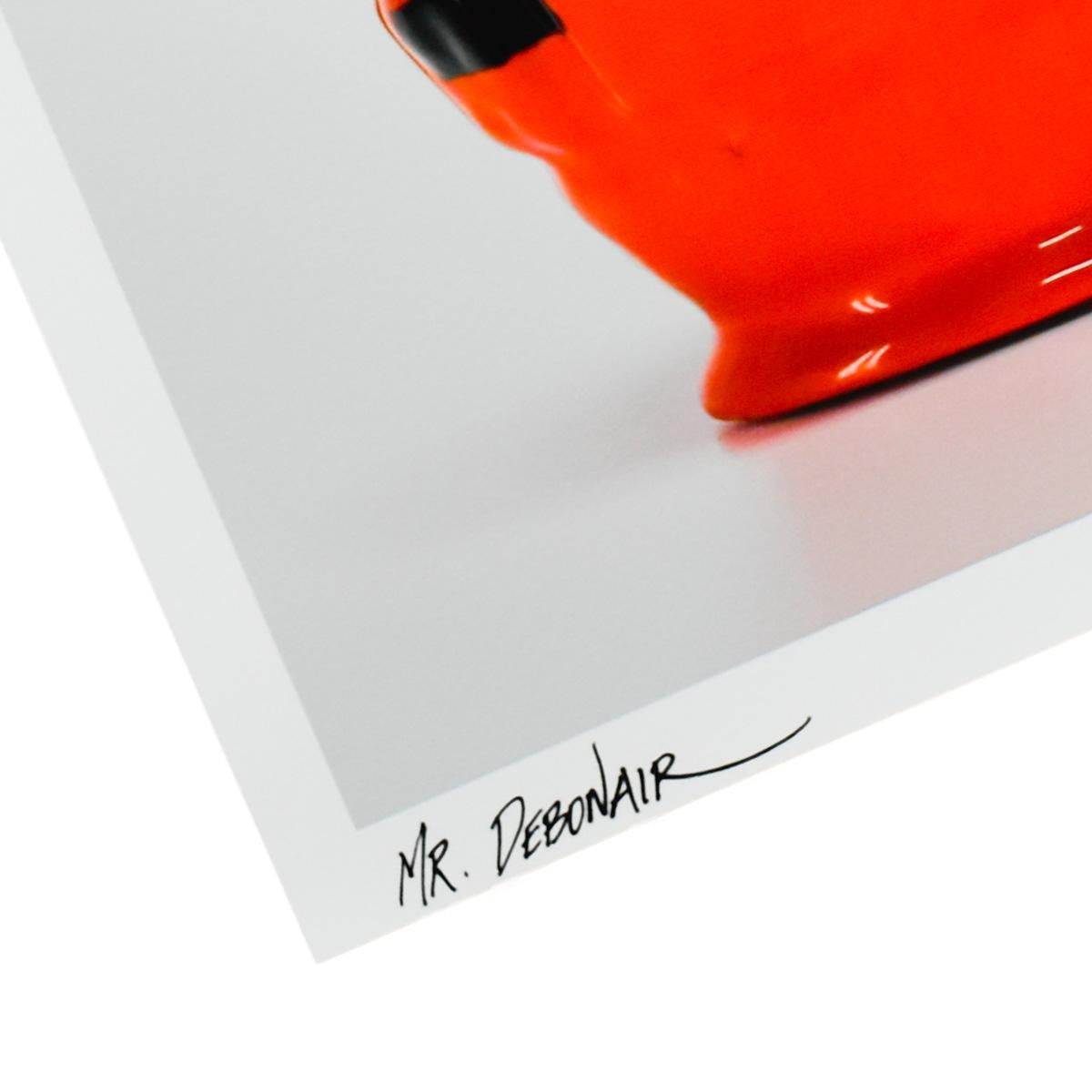 Atemberaubender von Hermes inspirierter Kunstgranaten-Druck von Mr. Debonair.
Sofort erkennbares Luxusmotiv, von der Künstlerin neu abgemischt.
Großes H auf der orangefarbenen Granate.
Super seltener Printers Proof Print.
Handsigniert von Mr.