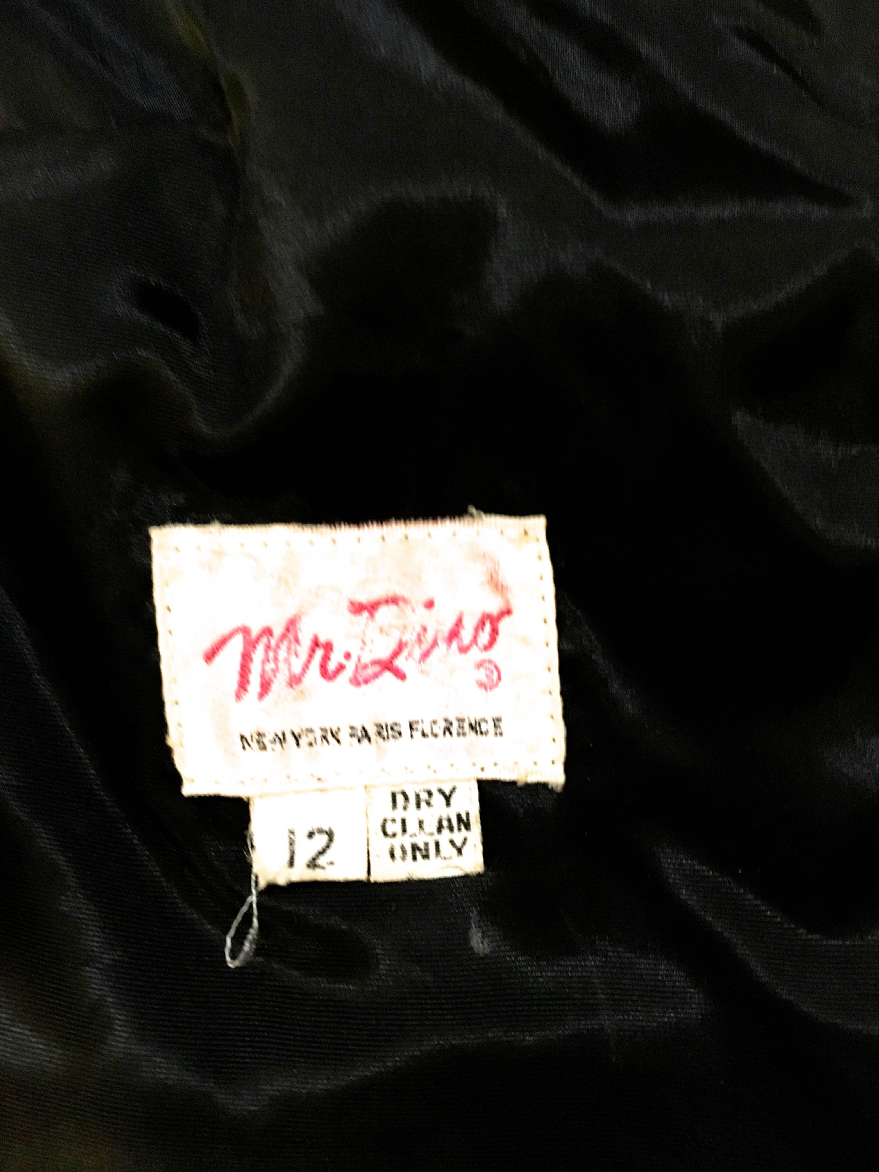 Black Mr. Dino Velvet Geometric and Floral Vest  For Sale