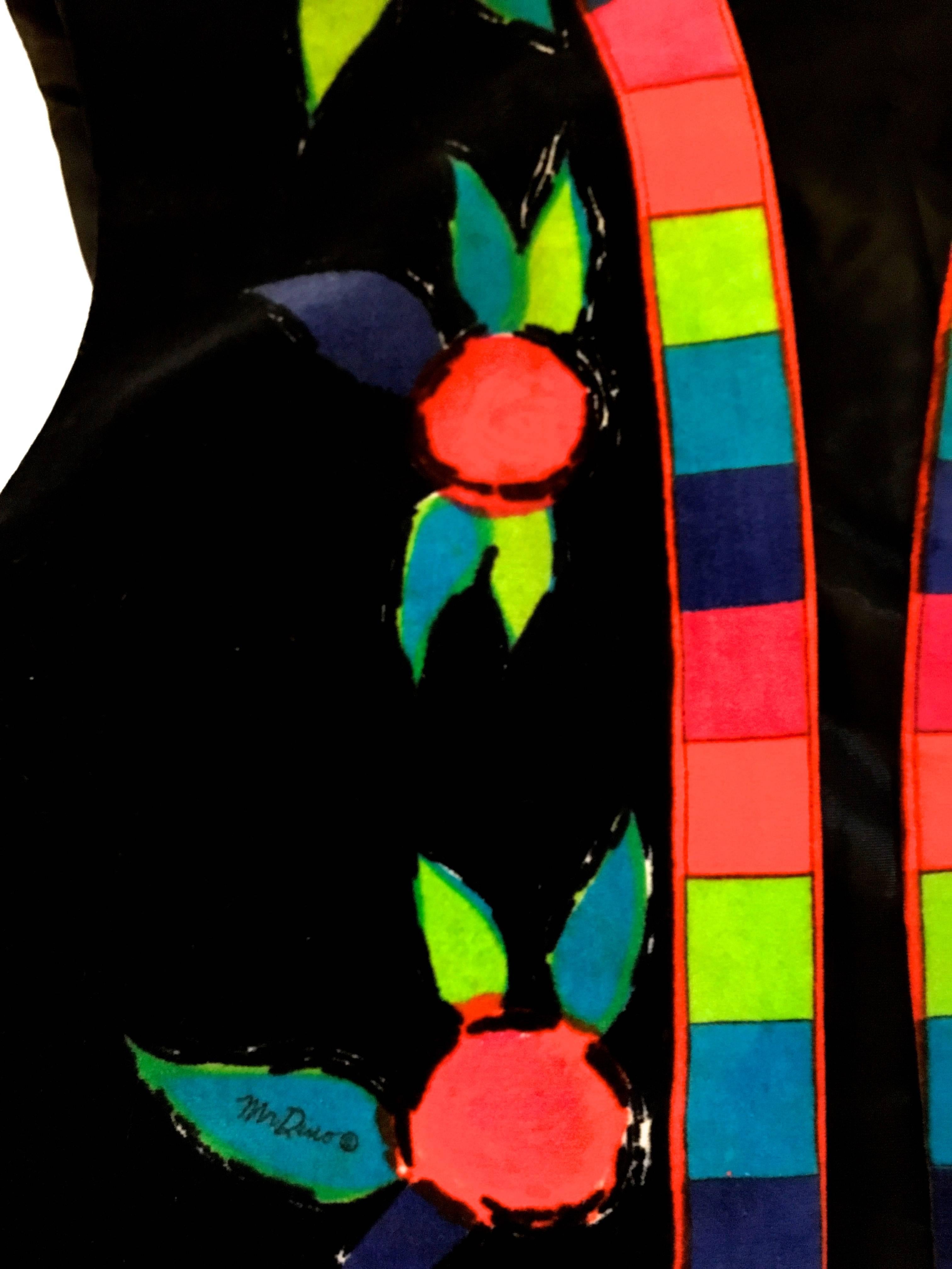 Mr. Dino Velvet Geometric and Floral Vest  For Sale 1