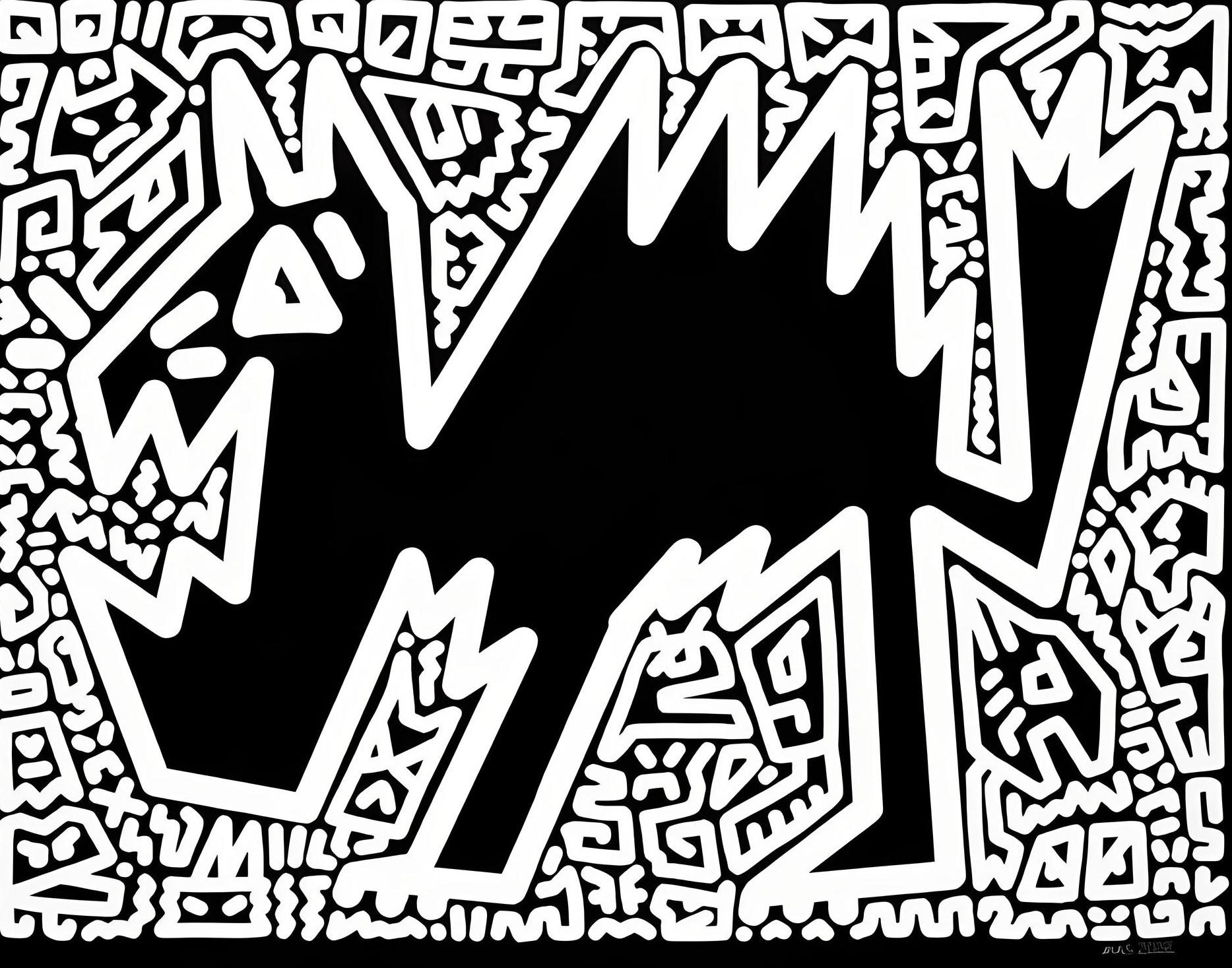 Woof et Meow - Art urbain Print par Mr. Doodle