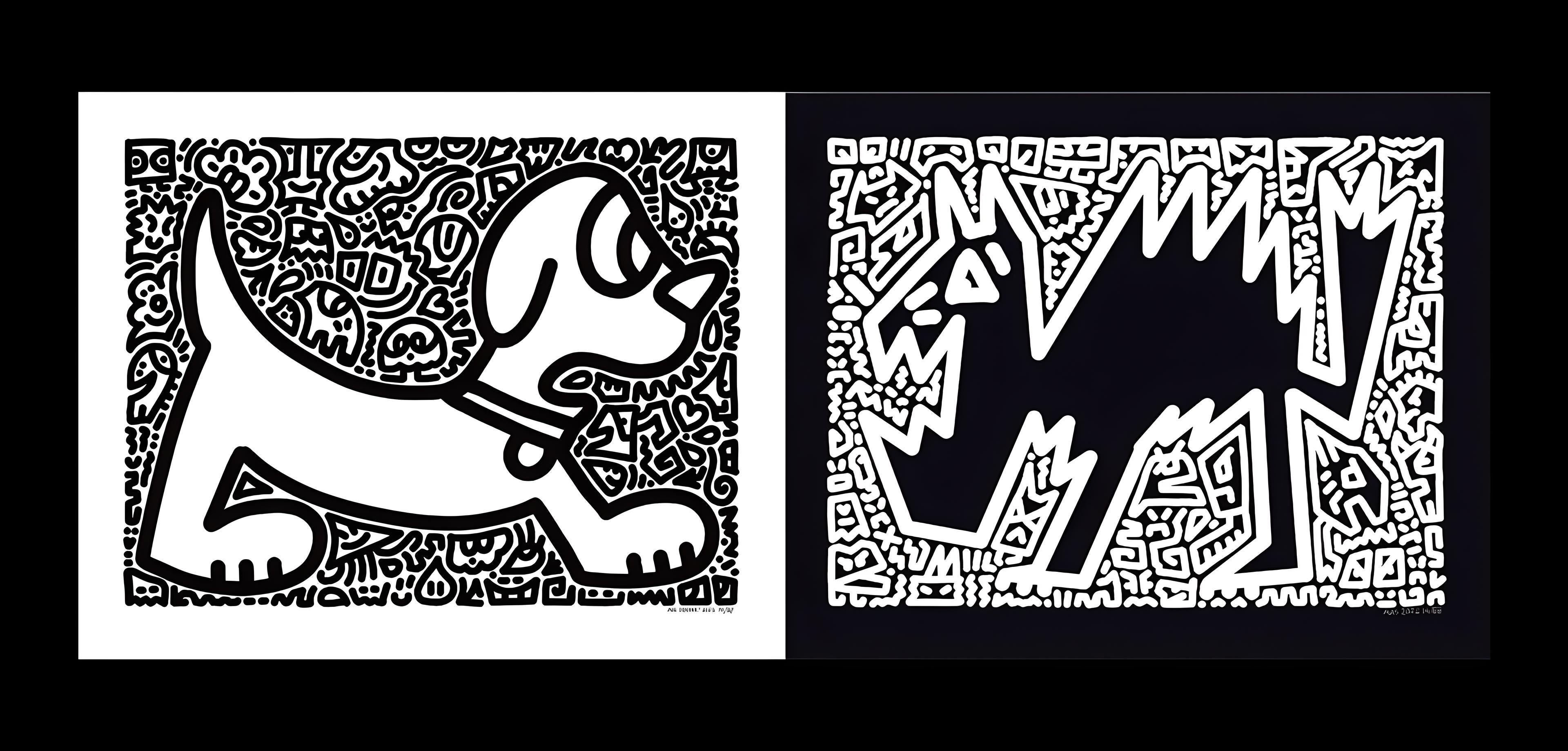 Abstract Print Mr. Doodle - Woof et Meow