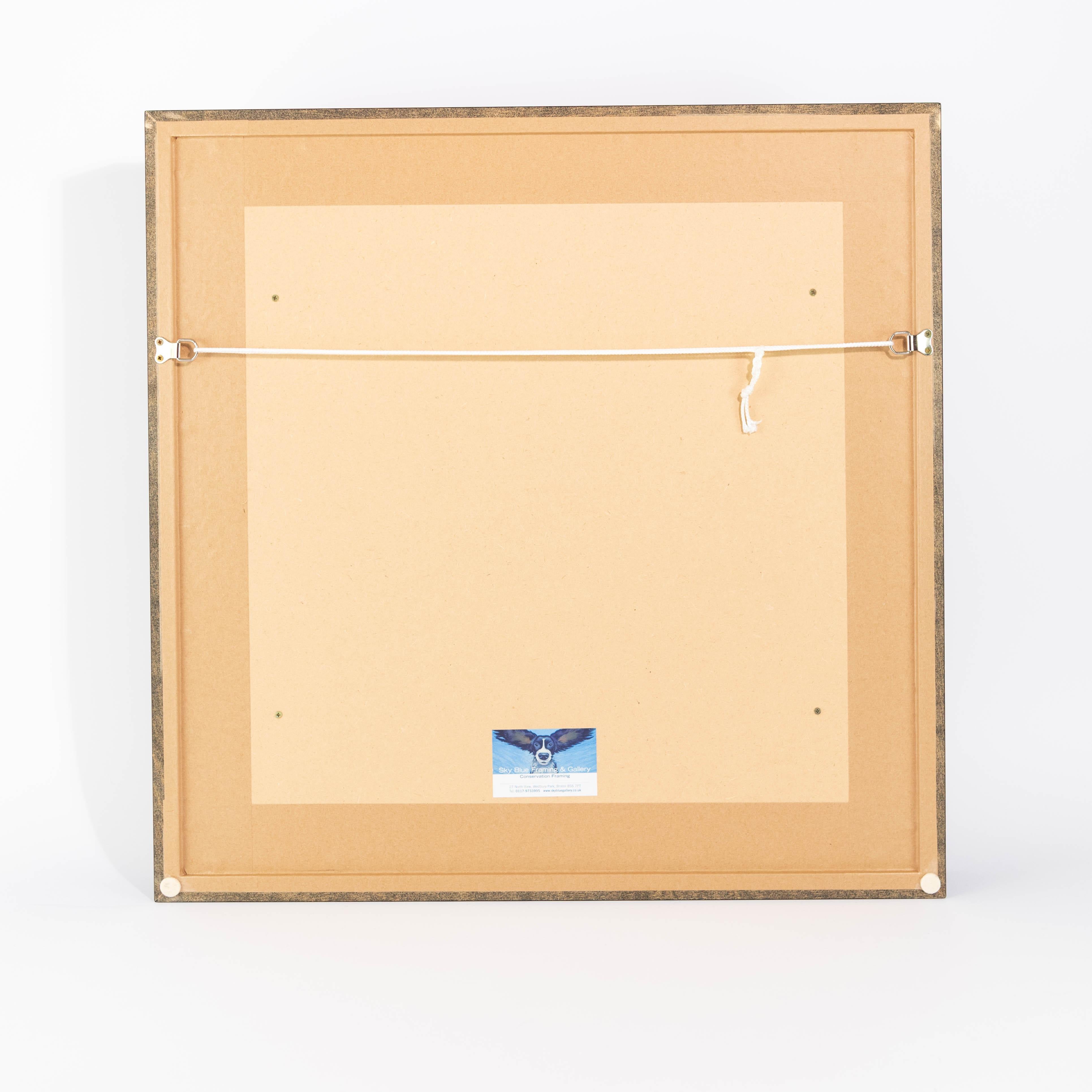 Acryl auf Leinwand
Einzigartig
50.4 x 50.1 x 4.5 cm (19.8 x 19.7 x 1.8 in)
Gerahmt 64,5 x 64,5 x 7 cm, 25,4 x 64,5 x 2,8 in
Signiert und datiert auf der Rückseite
Minze.
Gerahmt von Sky Blue Framers