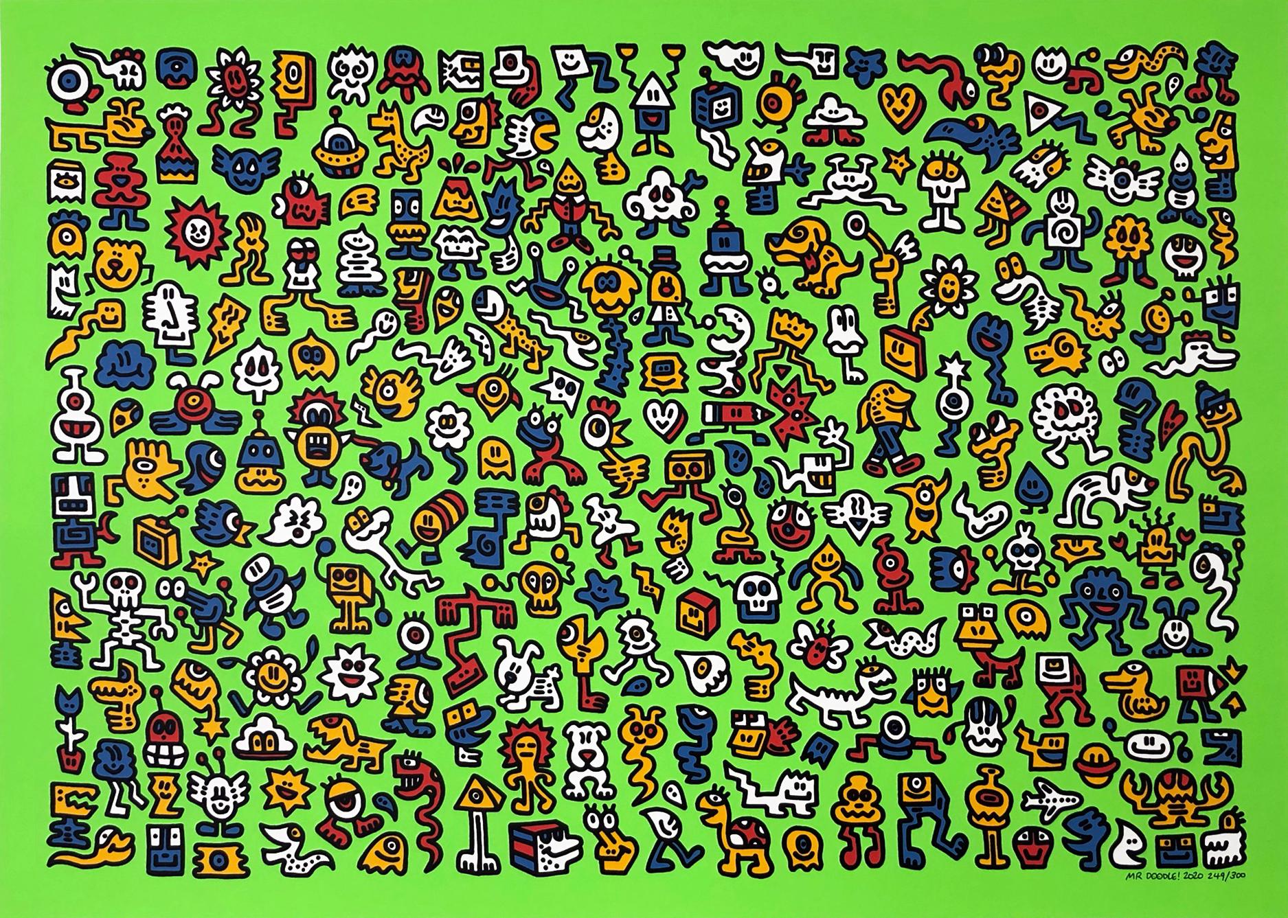CITTÀ DEGLI ALIENI - Print Street Art di Mr Doodle
